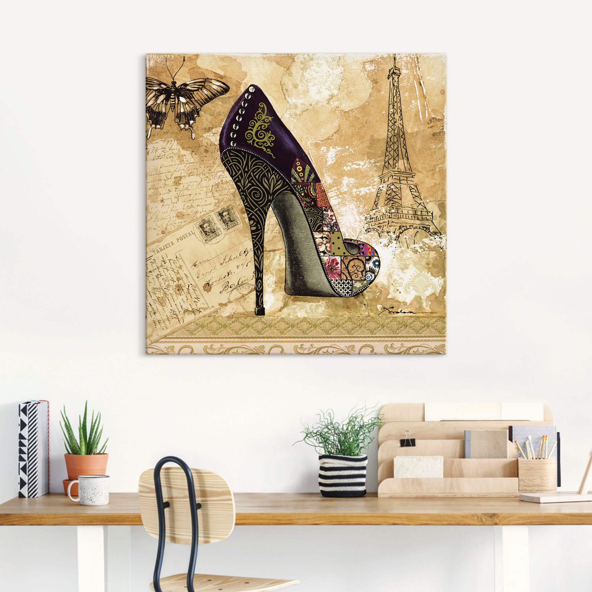 Artland Artprint Veranderende tijden IV - stiletto's als artprint van aluminium, artprint op linnen, muursticker of poster in verschillende maten