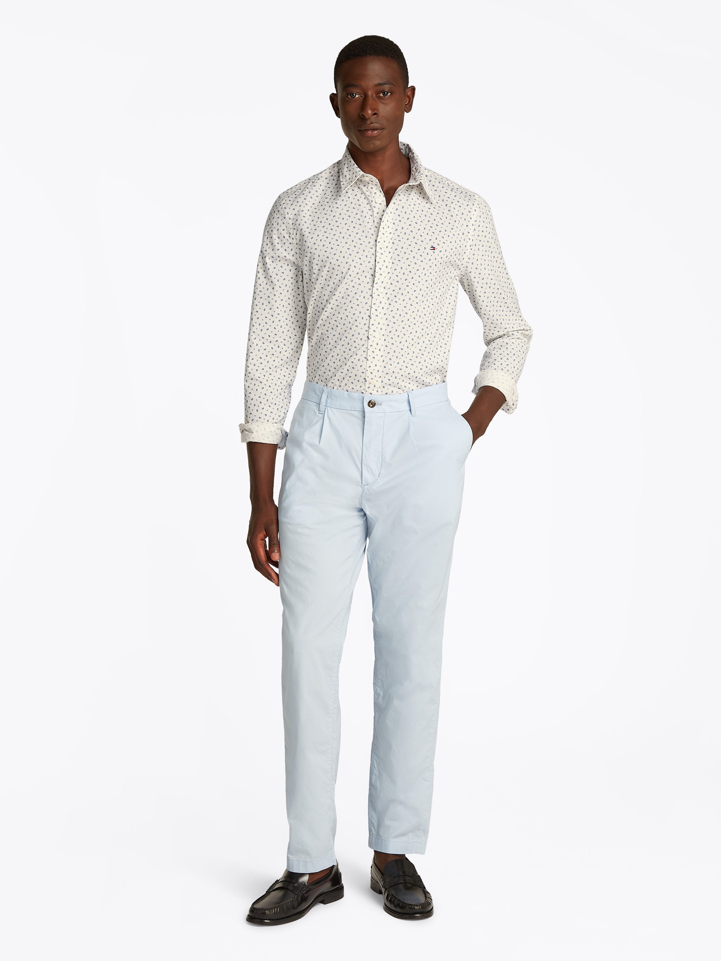 Tommy Hilfiger Overhemd met lange mouwen FLEX POPLIN AOP SF SHIRT