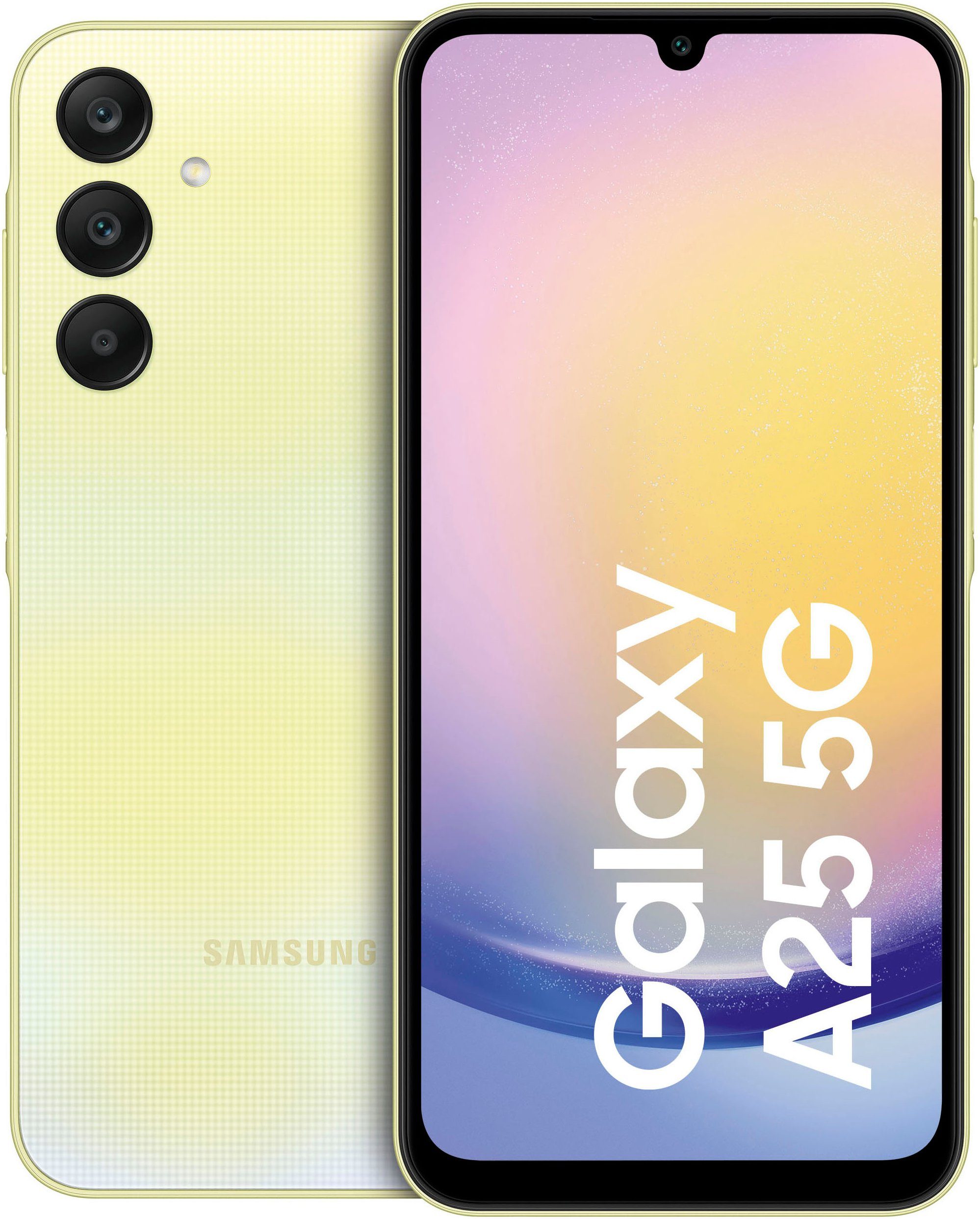 samsung smartphone galaxy a25 5g, 128 gb geel