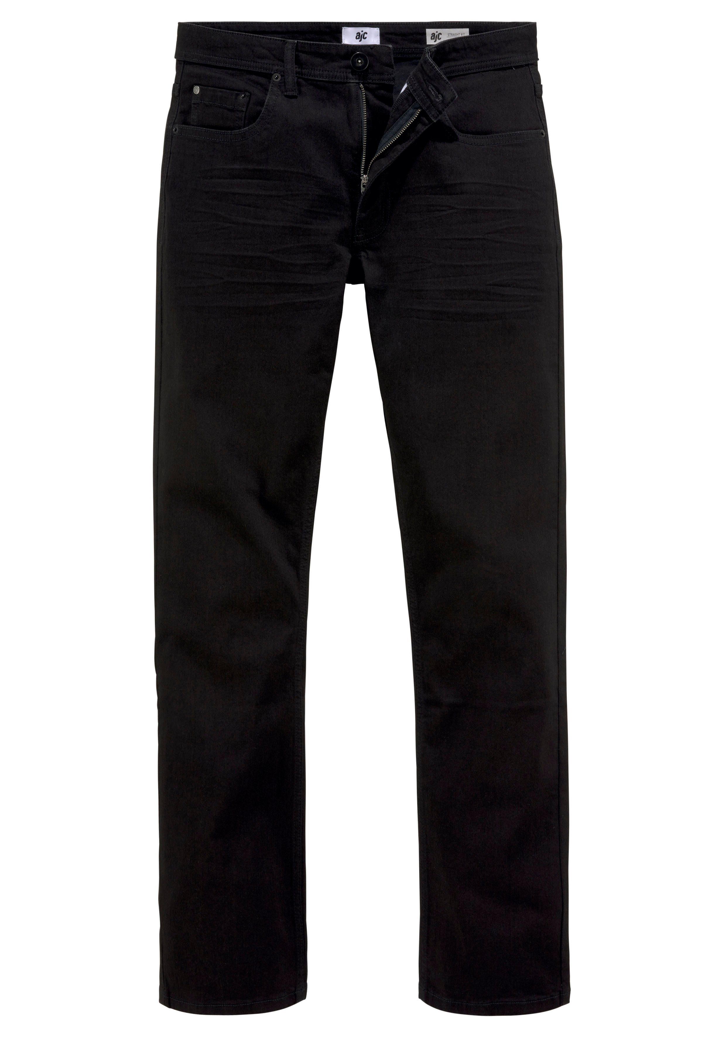 AJC Straight jeans rechtes gesneden, used-look-wassing, lage taille
