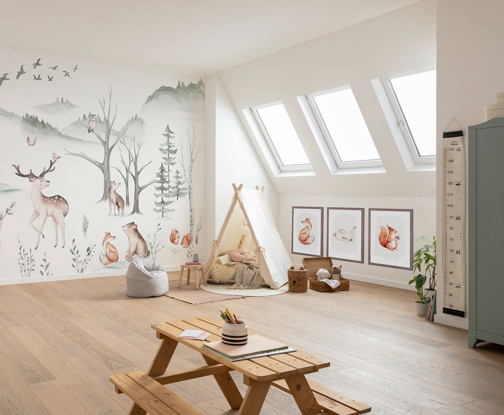 Komar Wanddecoratie Curious Fox Wanddecoratie - zonder lijst (1 stuk)