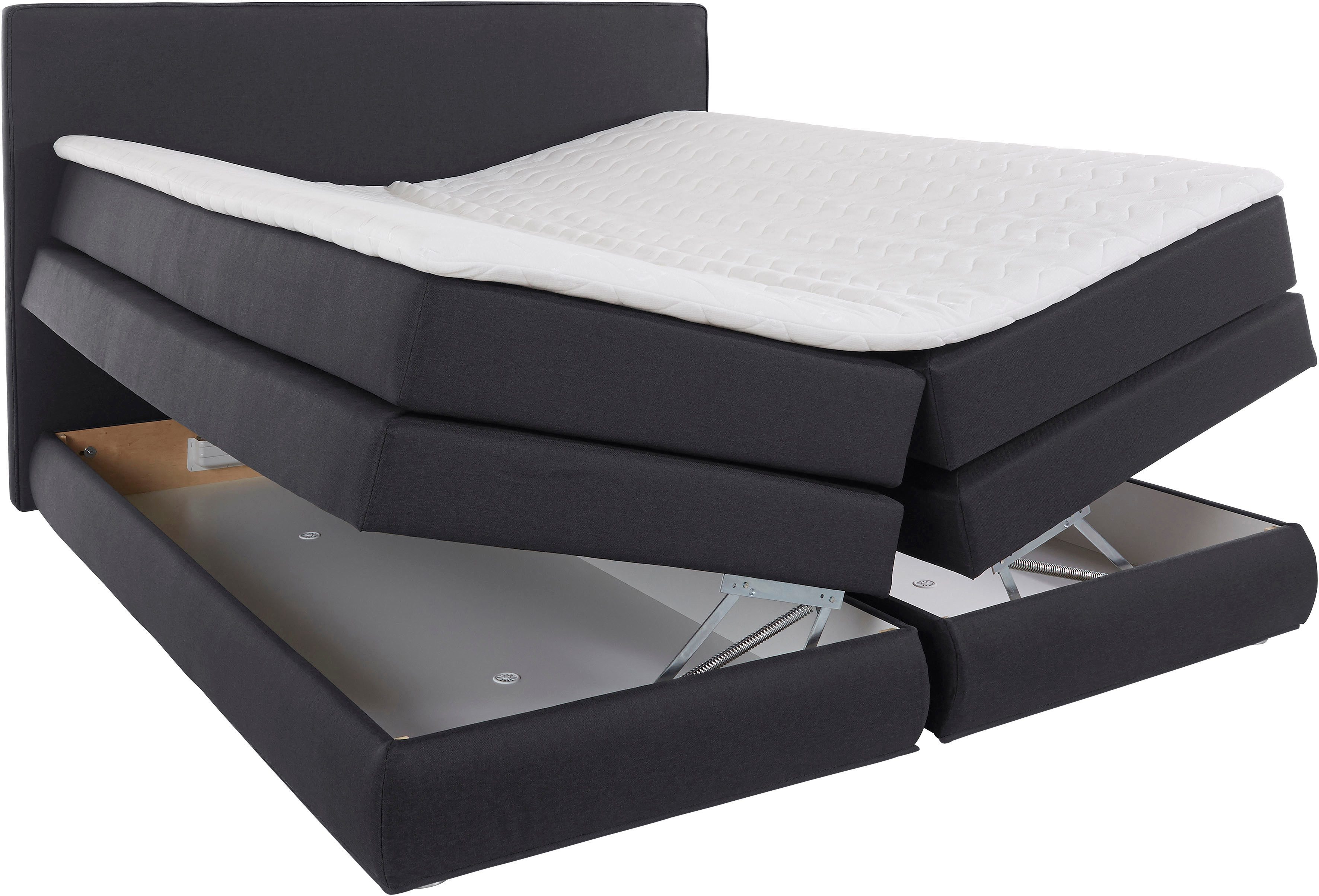 COLLECTION AB Boxspring Ninoni incl. bedlade, topper en optioneel met led-verlichting