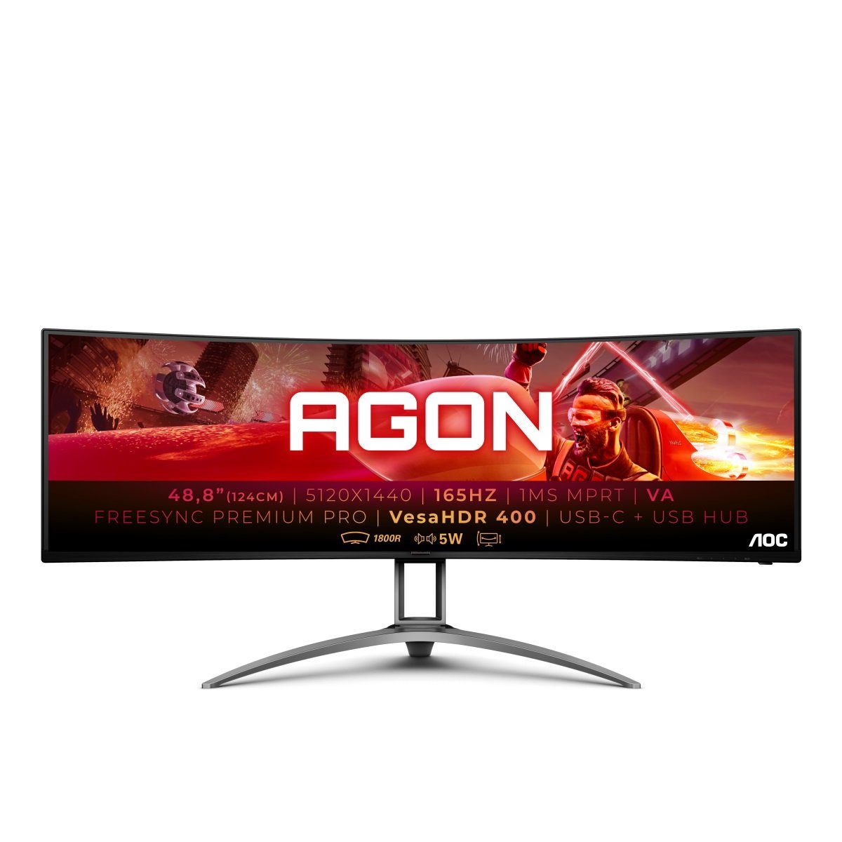 AOC Curved-gaming-monitor AG493UCX2, 124 cm / 49", DQHD