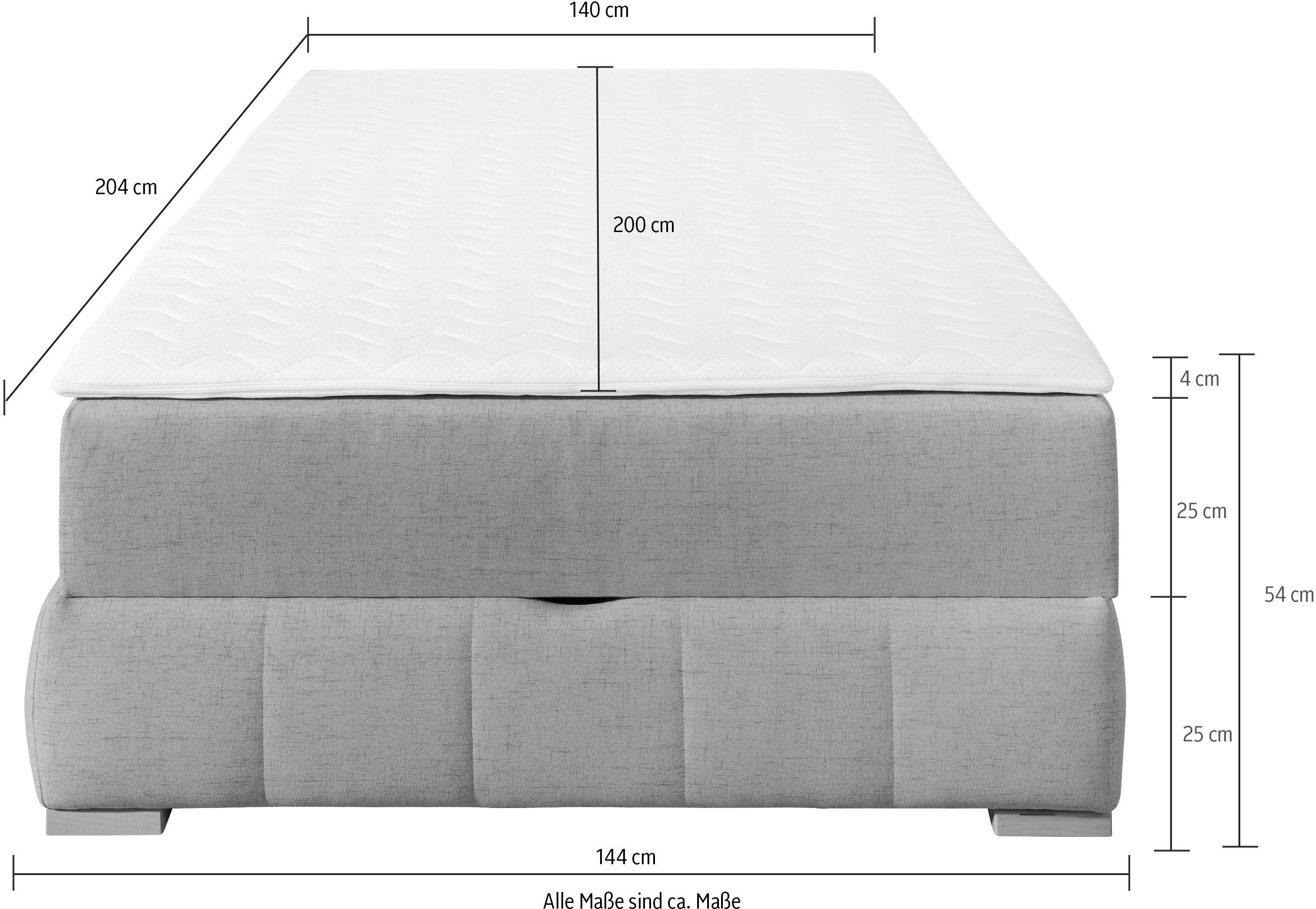Guido Maria Kretschmer Home&Living Boxspring Wehma zonder hoofdbord, inclusief matrastopper en bedlade