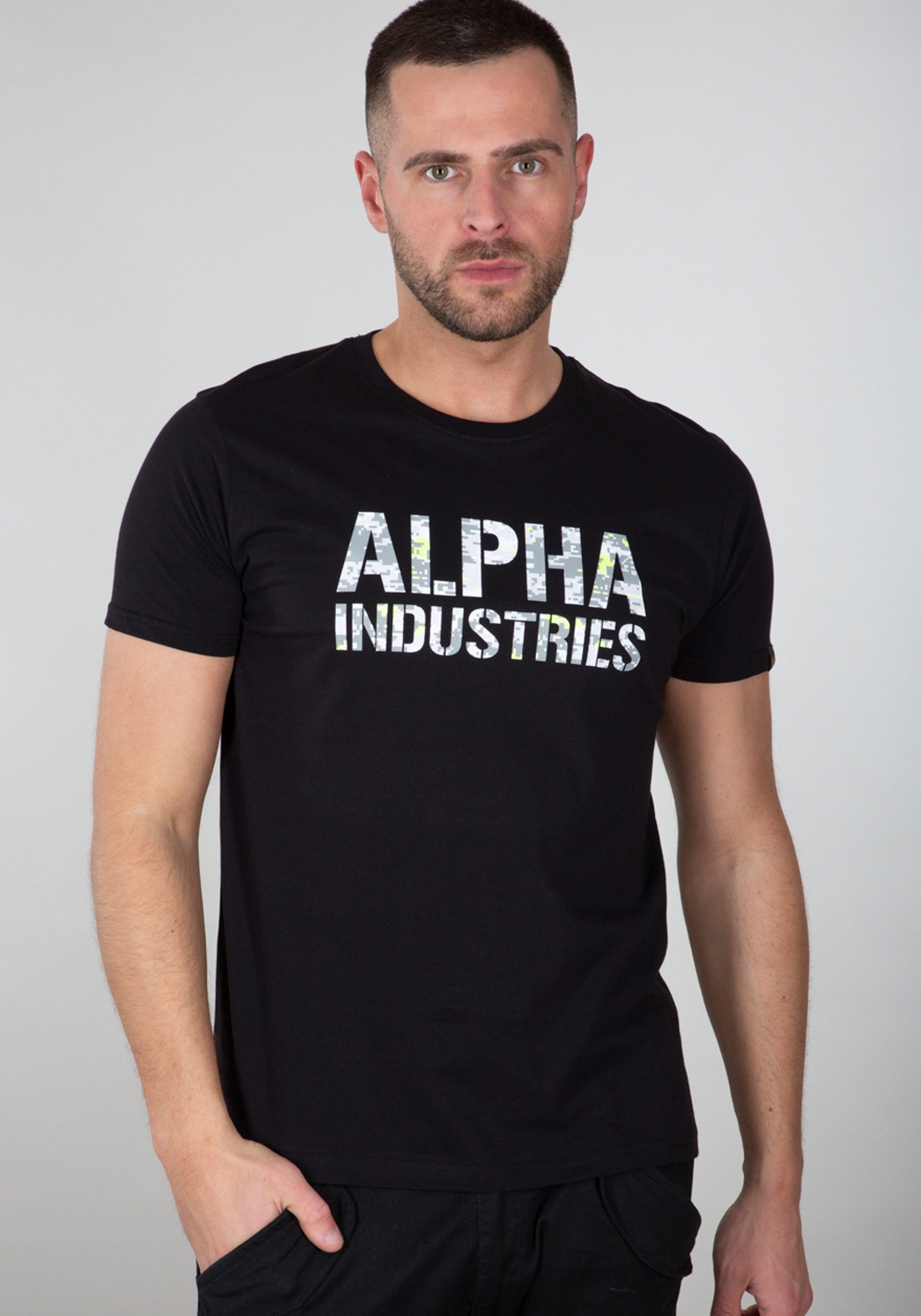 Alpha Industries T-shirt Men T-Shirts Camo Print T