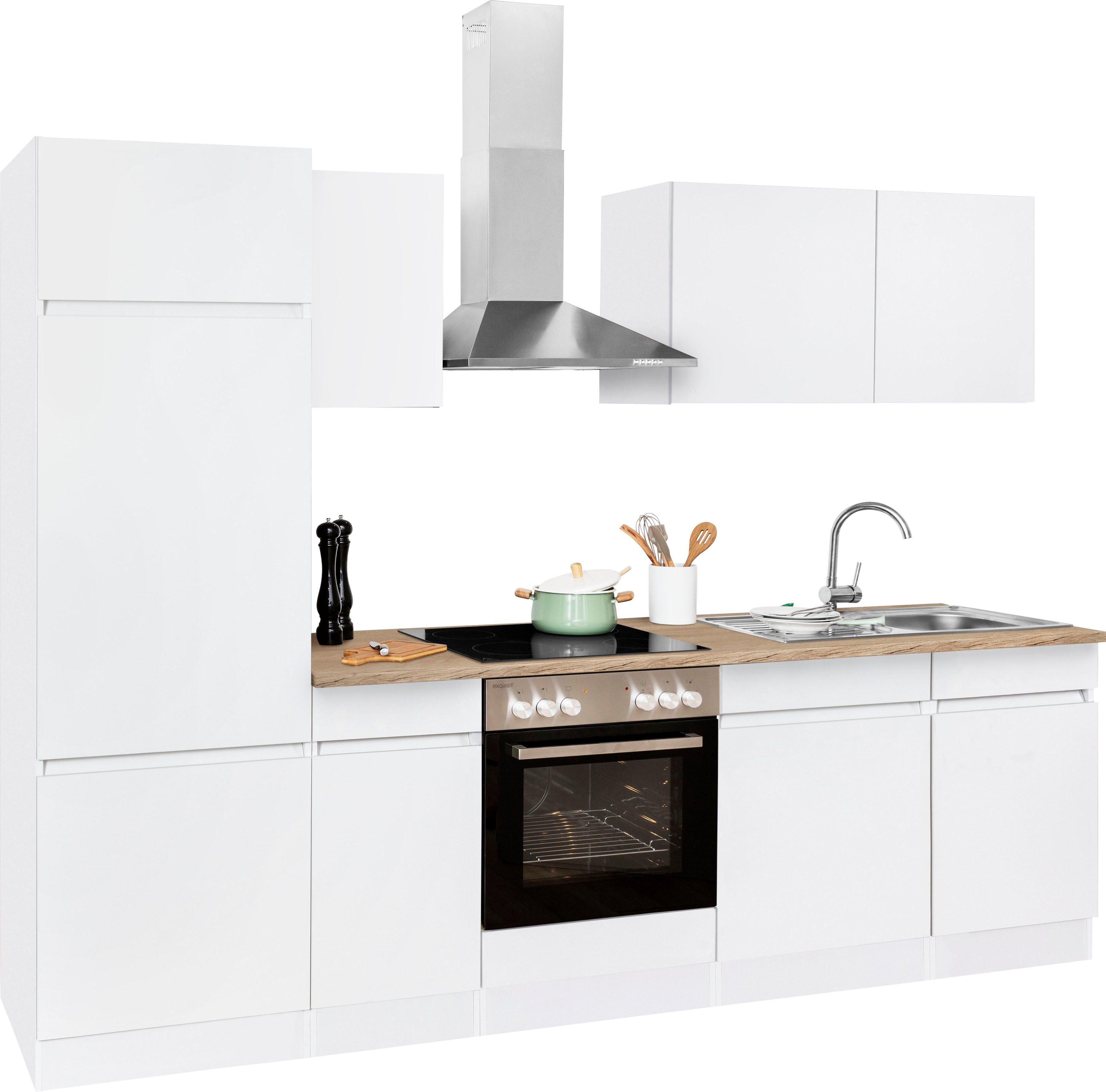 OPTIFIT Keukenblok Roth Breedte 270 cm, optioneel met elektrische apparaten, met push-to-open functie