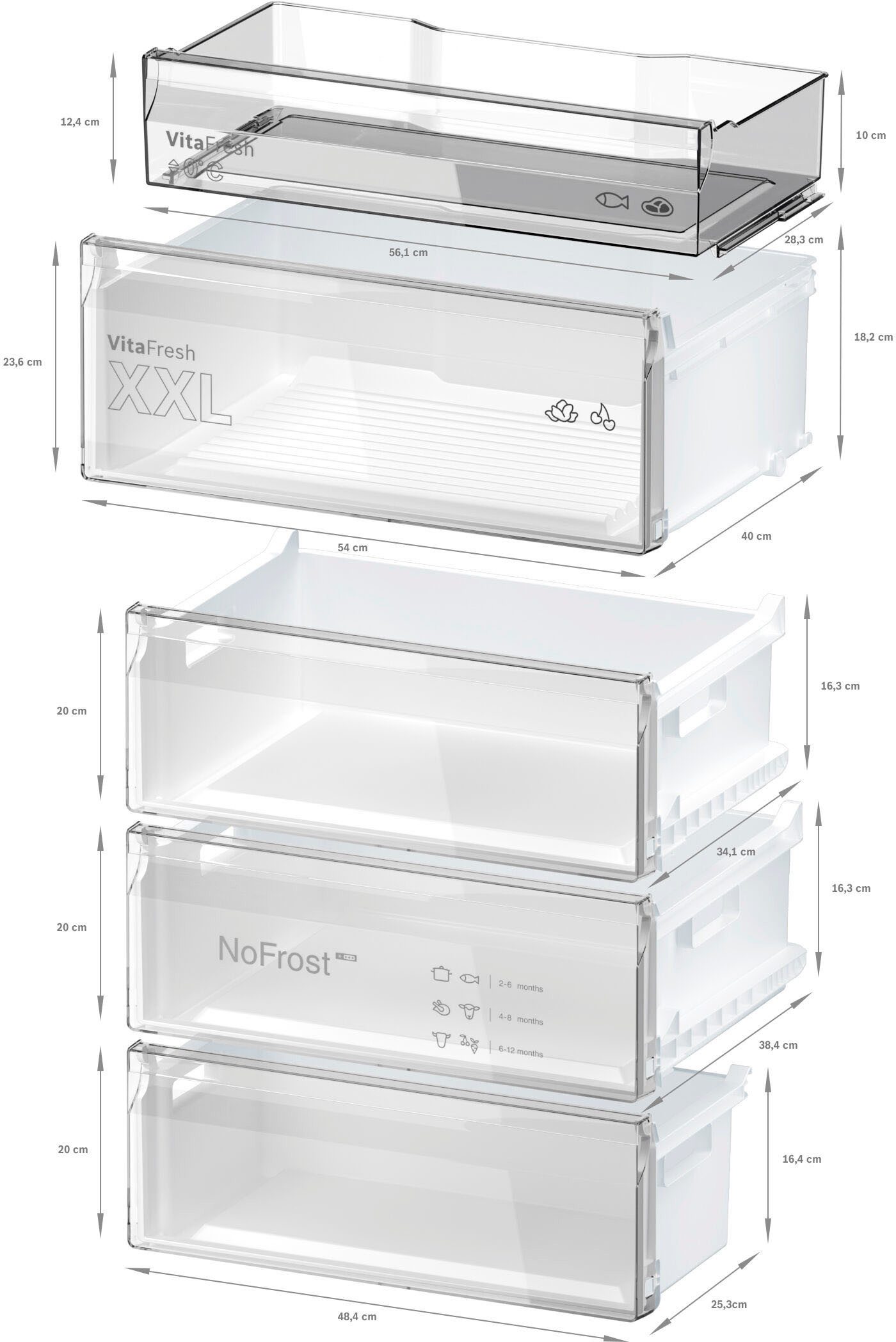 BOSCH Koel-vriescombinatie KGN49OXBT vervaardigd van co²-gereduceerde materialen