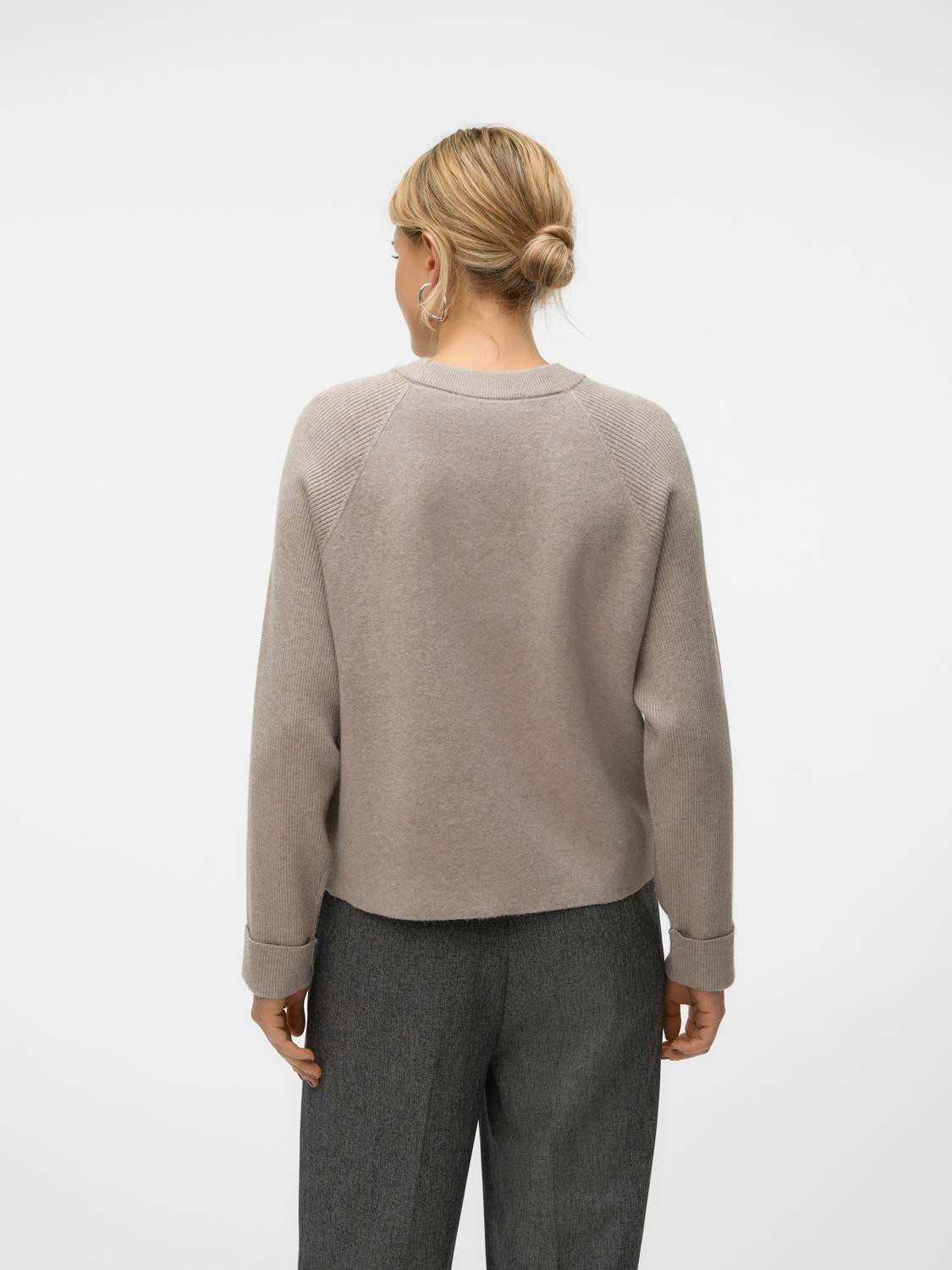 Vero Moda Gebreide trui VMGOLD MIX LS O-NECK PULLOVER GA