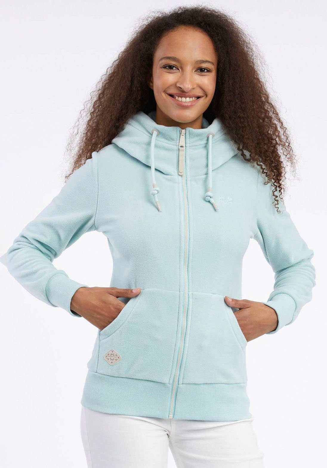 Ragwear Sweatvest NESKA FLEECE ZIP met capuchon en koord praktische insteekzakken