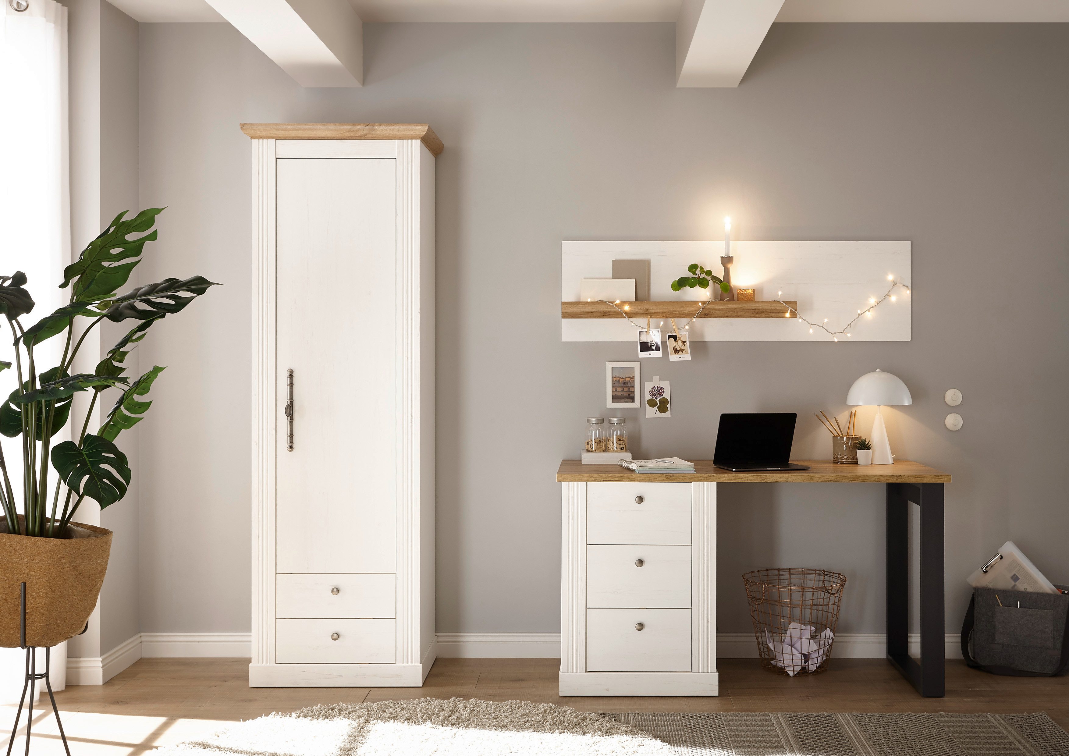 Home affaire Kantoormeubelset Westminster in romantische rustieke stijl, exclusief by otto kantoorsets wit