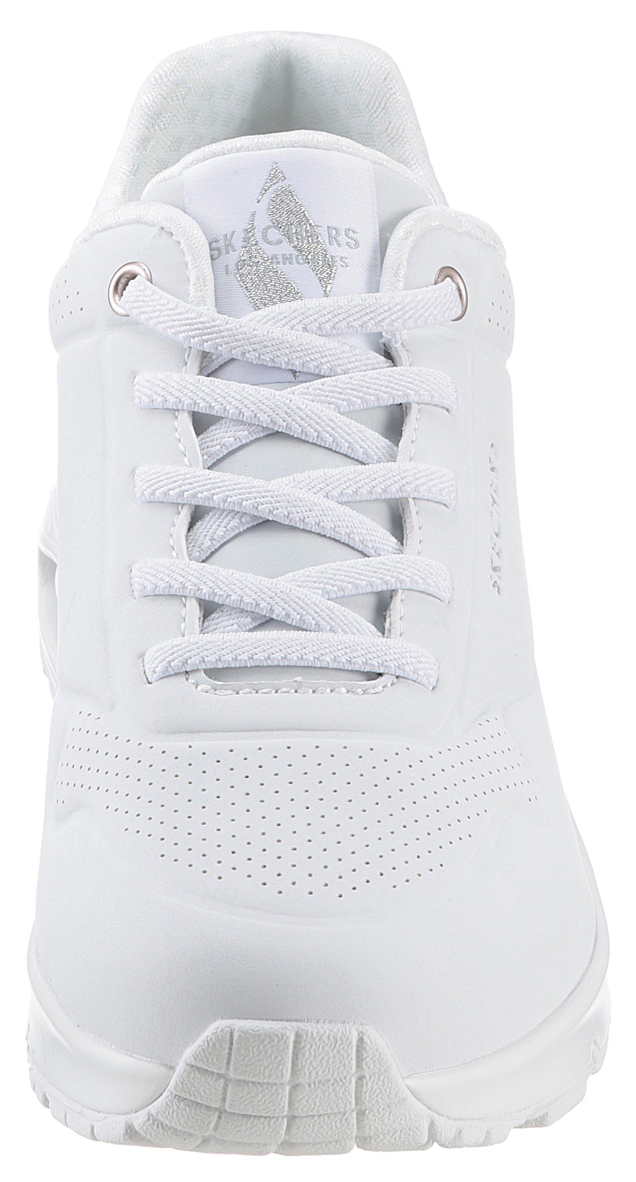 Skechers Slip-on sneakers UNO SHIMMER AWAY Slipper, vrijetijdsschoen, plateau sneaker met modieuze sleehak