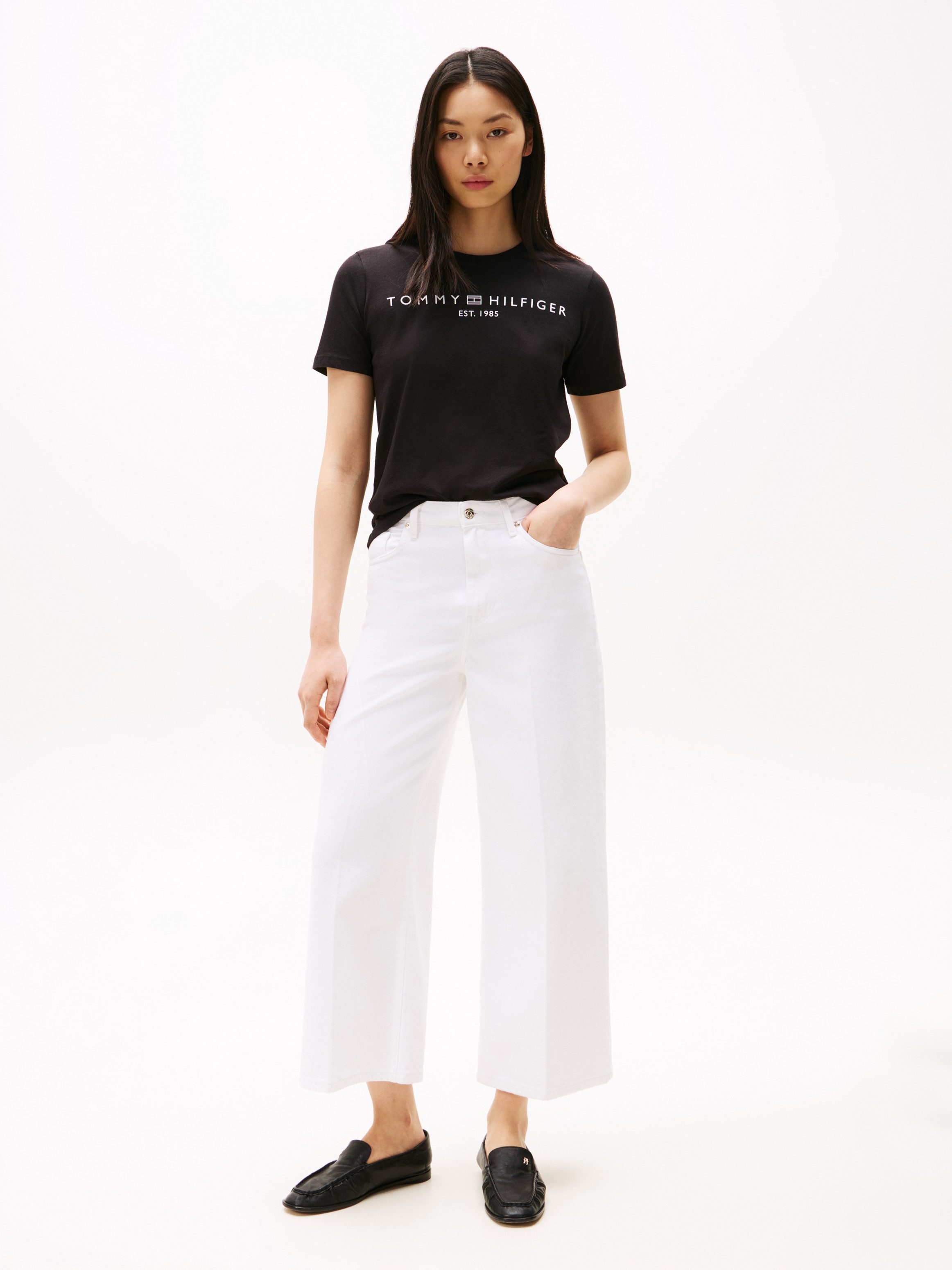 Tommy Hilfiger T-shirt REG CORP LOGO C-NK SS met een logo-opschrift