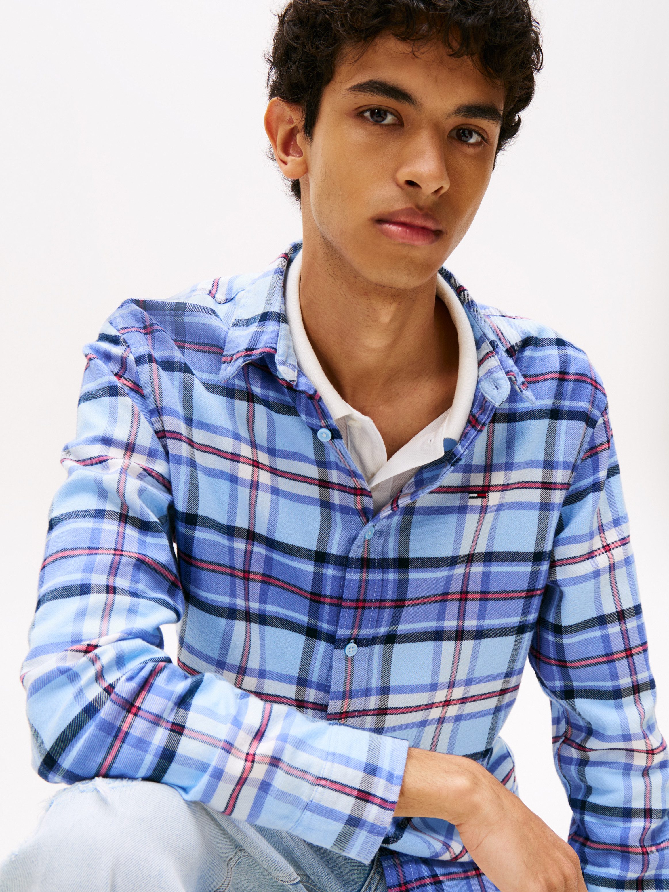 TOMMY JEANS Flanellen overhemd TJM REG FLANNEL CHECK SHIRT EXT