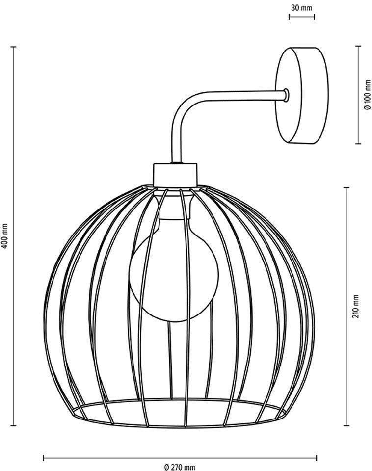 BRITOP LIGHTING Wandlamp COOP Decoratieve lamp van metaal, bijpassende LM E27 / excl., made in Europe (1 stuk)