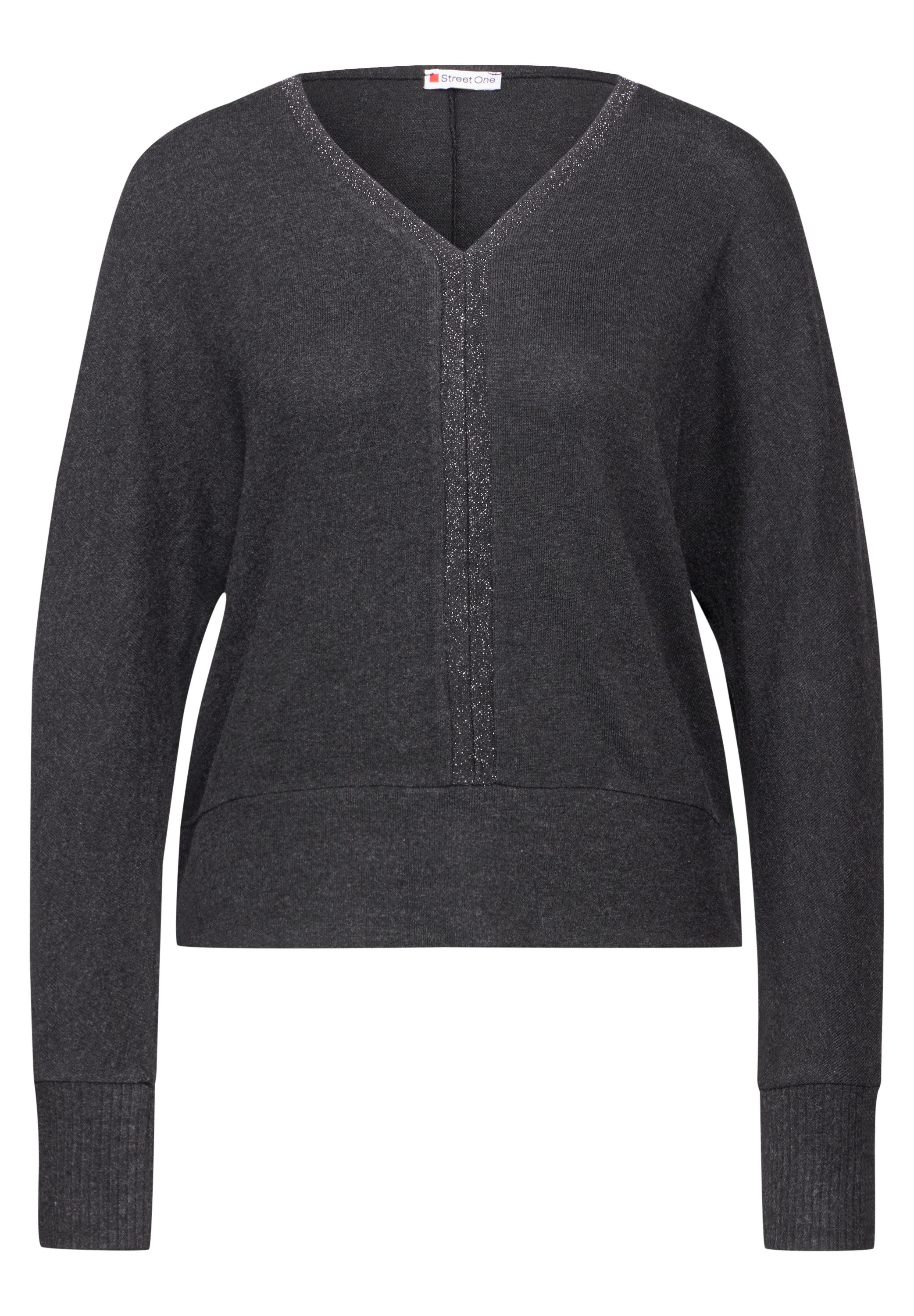 STREET ONE Gebreide trui met glitterdetails