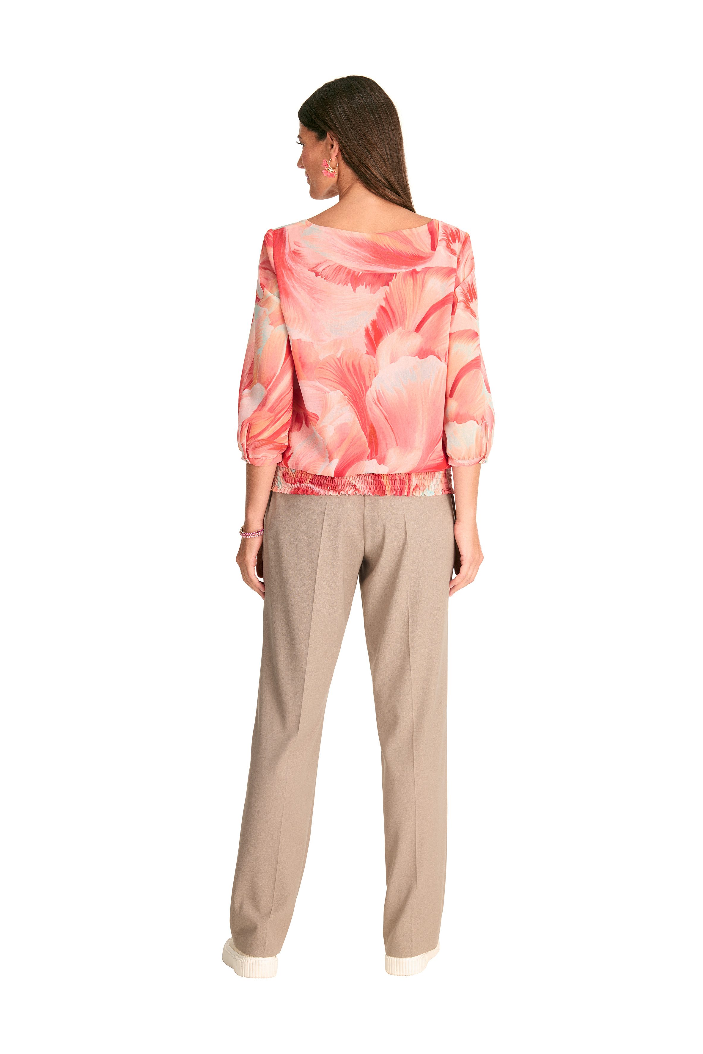 HERMANN LANGE Collection Shirt met gesmokte zoomrand