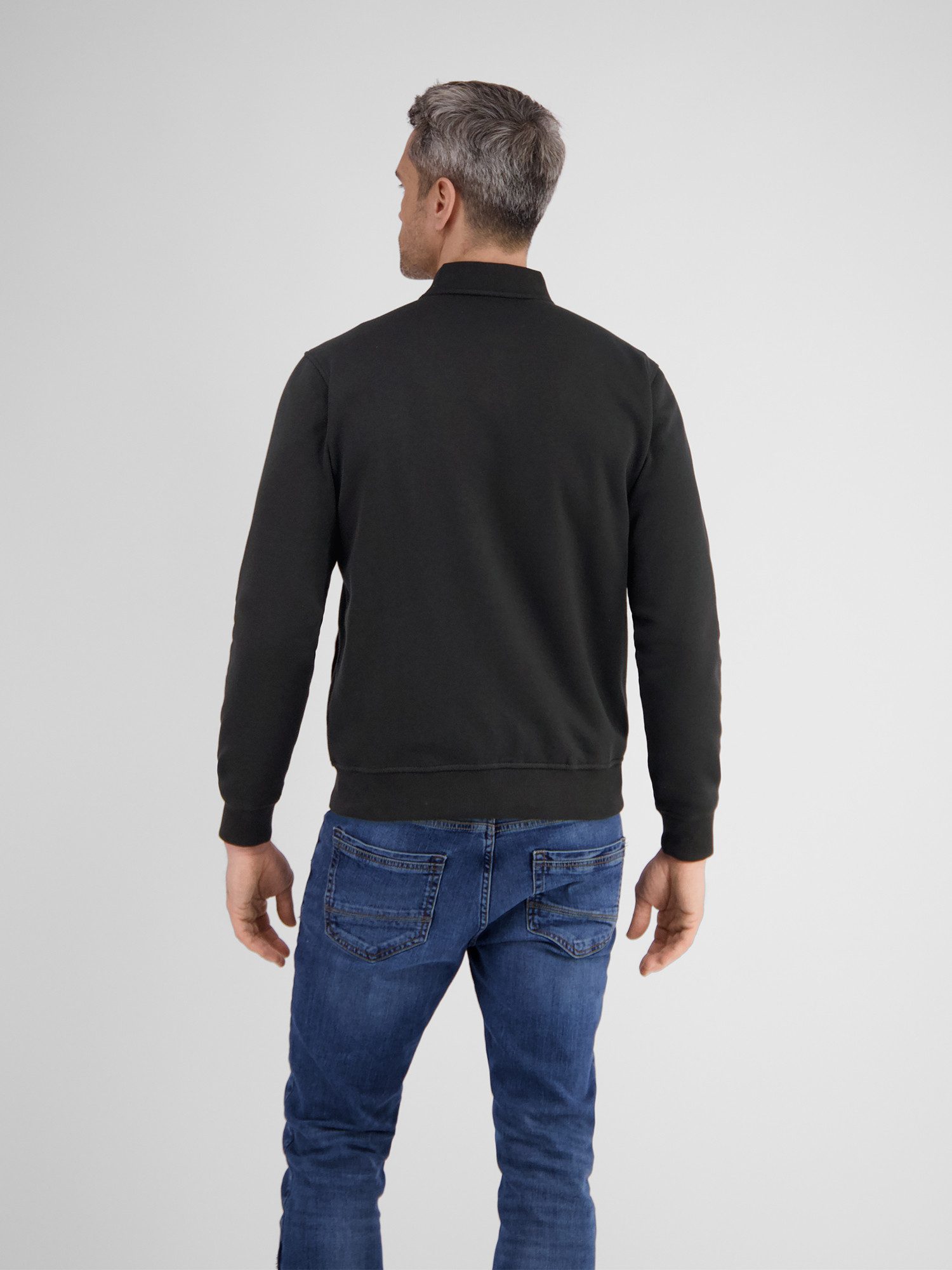 Lerros Sweatvest LERROS sweatshirt jack met collegekraag