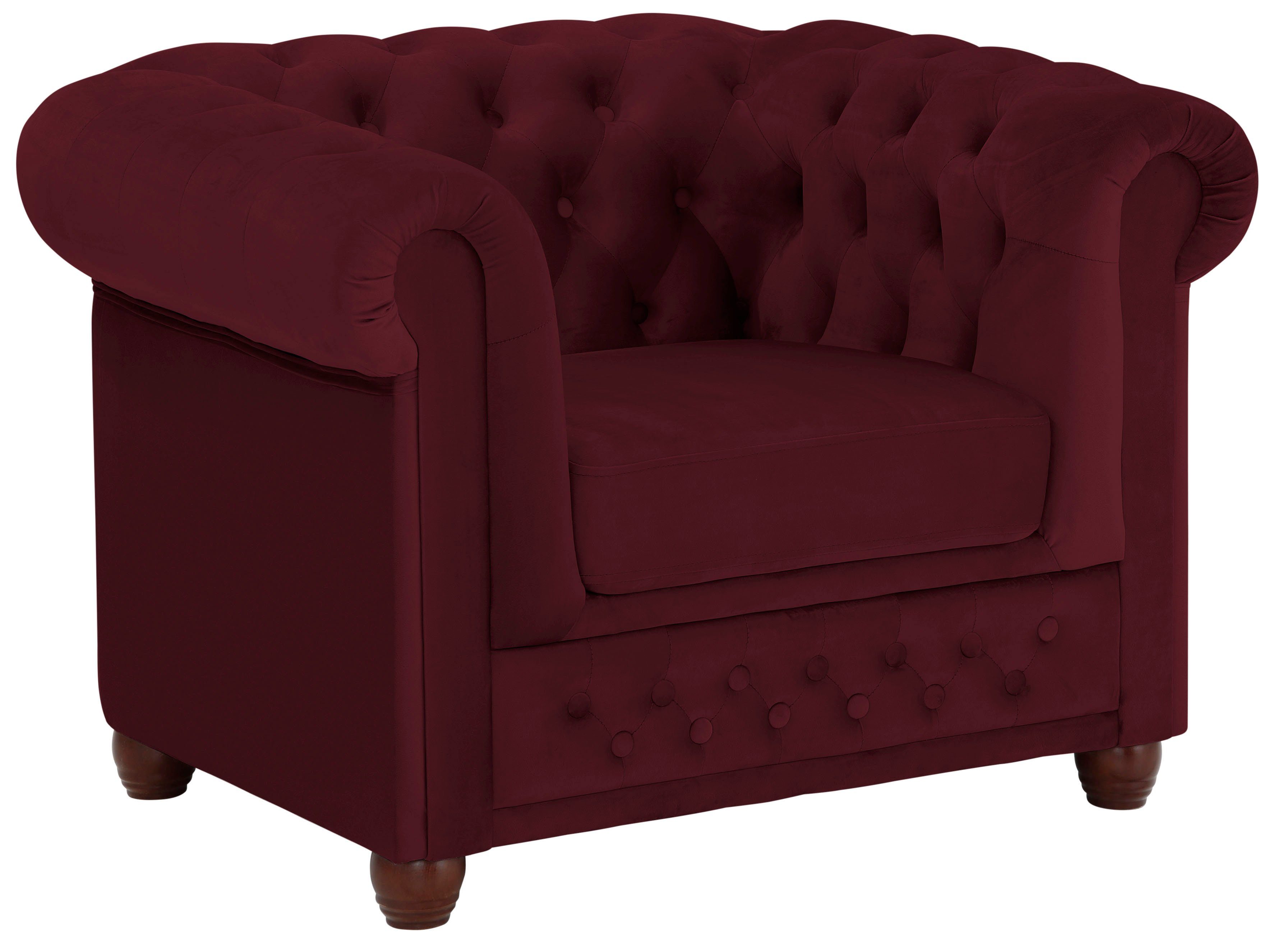 Home affaire Chesterfield-fauteuil New Castle fauteuil hoogwaardige capitonnage, bxdxh: 104x86x72 cm