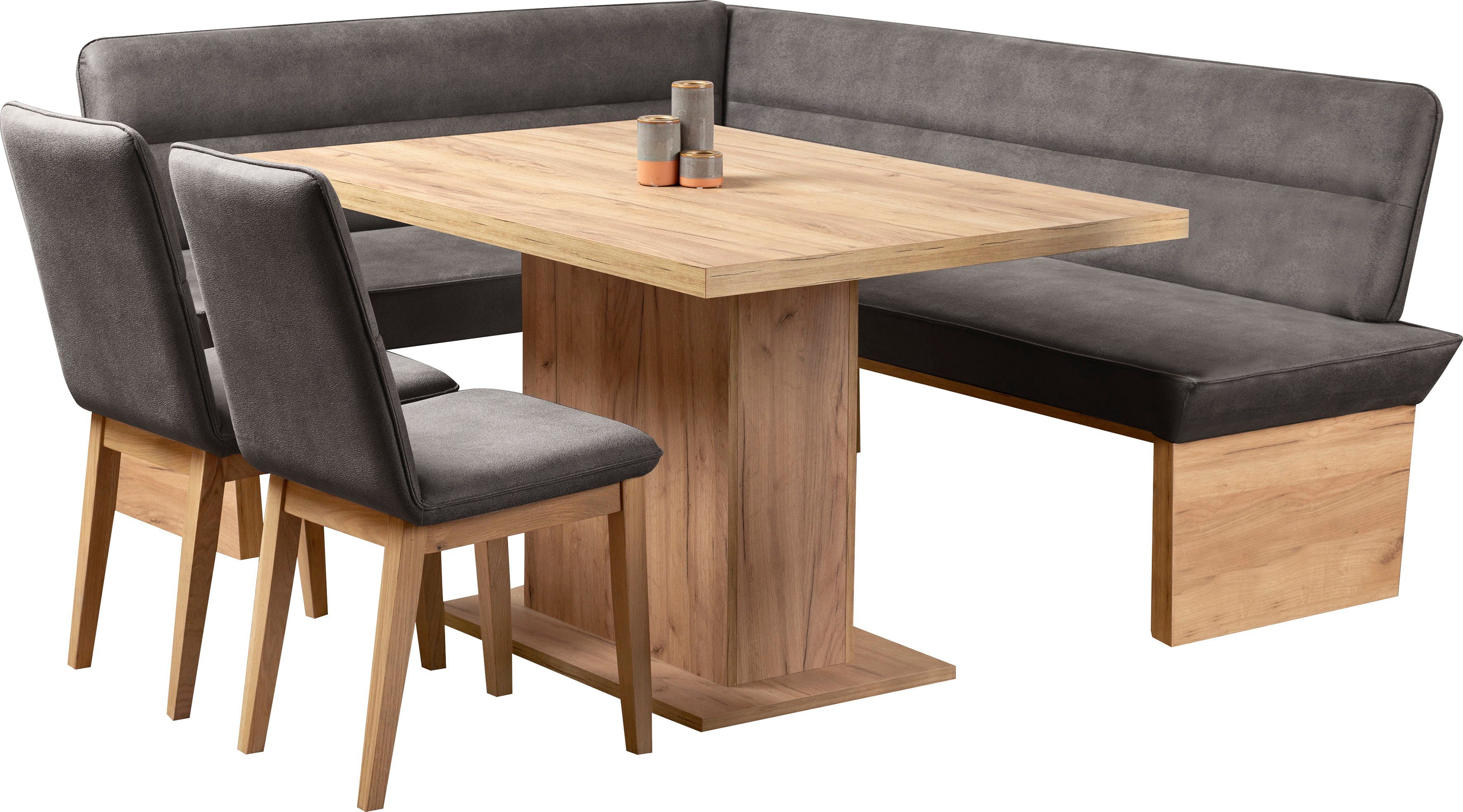 Home affaire Eethoek Beluna + Cross eethoek zitgroep hoekbank keukenbank BESTSELLER (set, 4-delig)