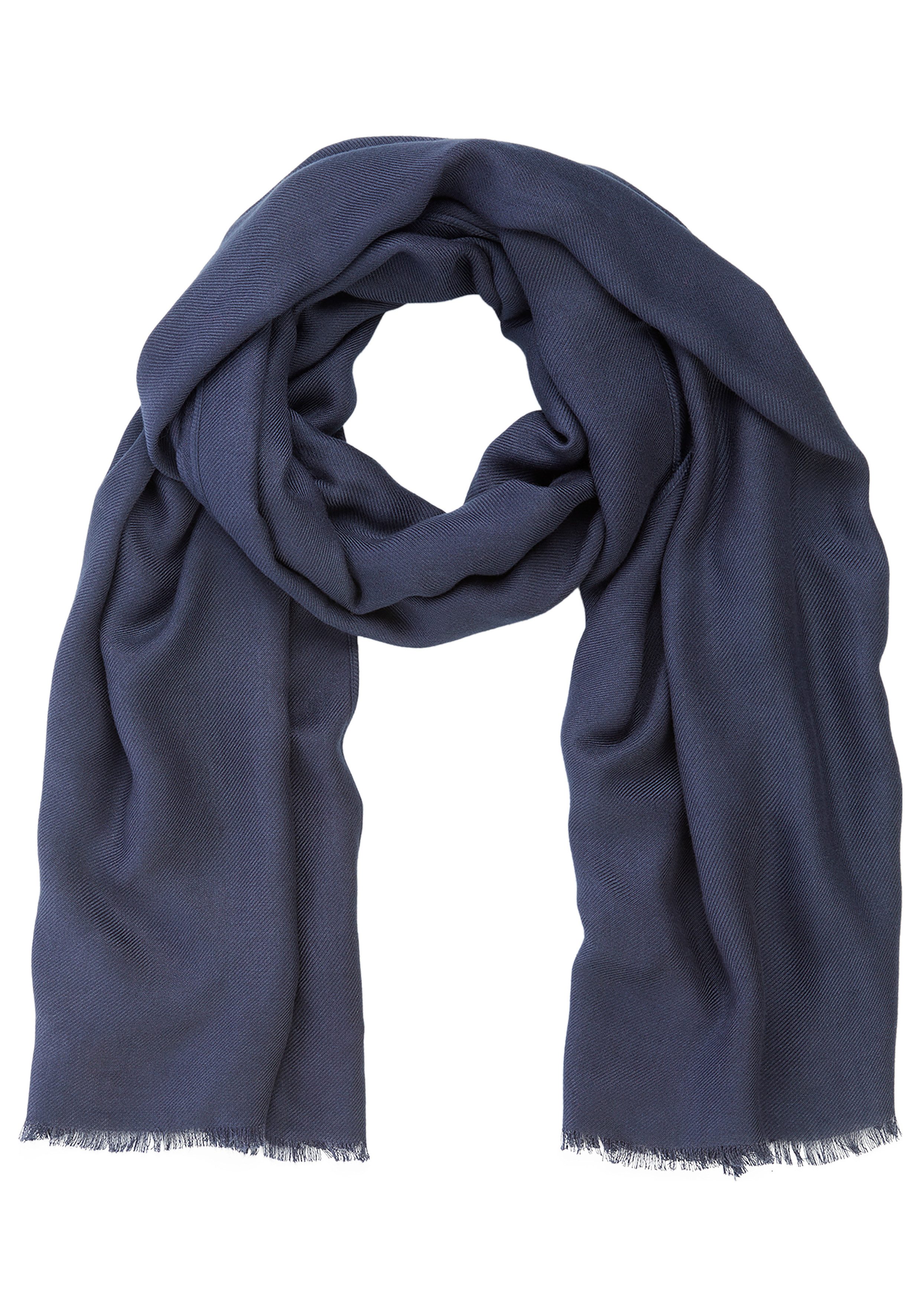 Laura Scott Sjaal Sjaal-doek met fijne franjes - nieuwe kleur champagne