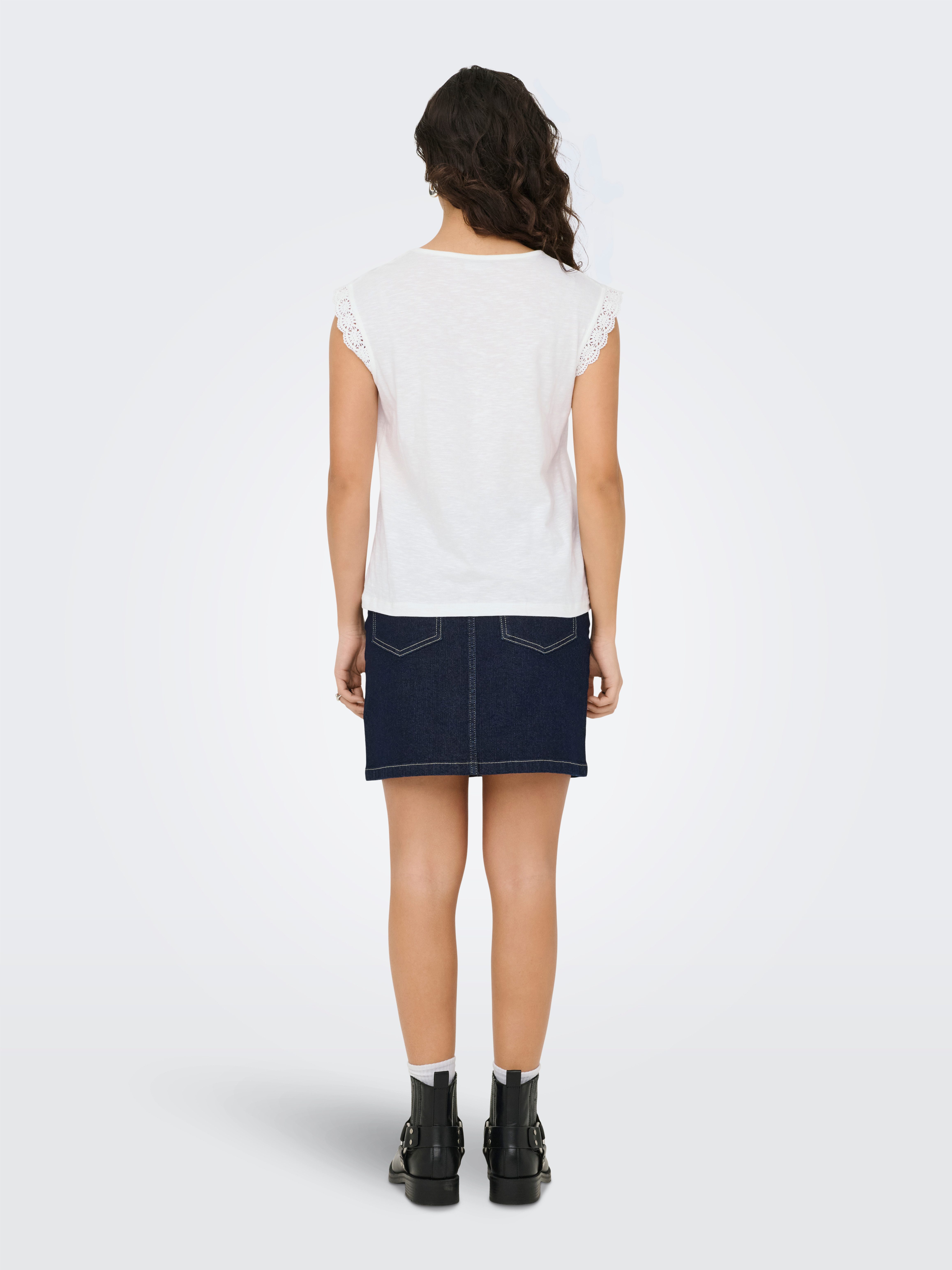 JDY Shirt met korte mouwen JDYSALVA LIFE S/L CROCHET TOP JRS