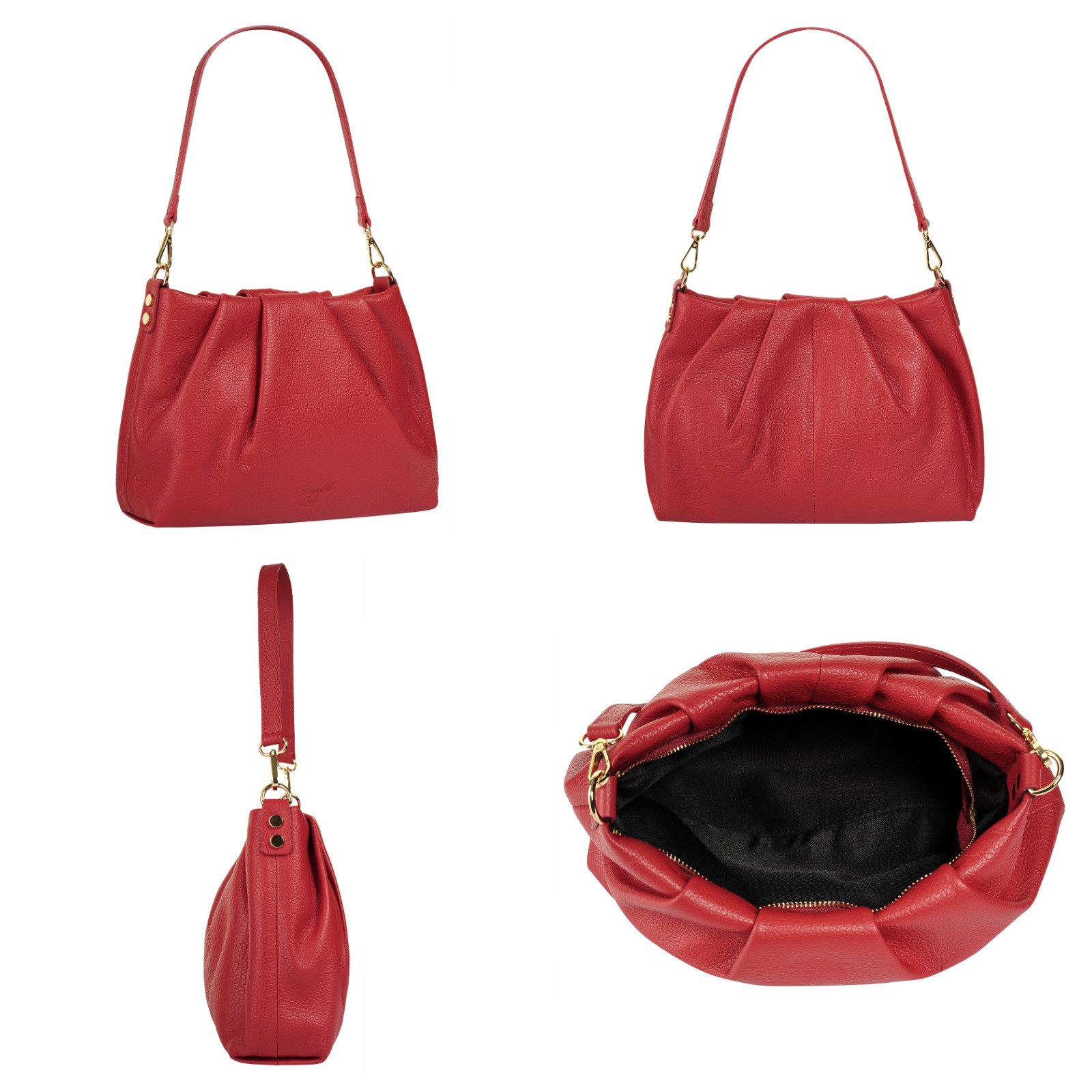Samantha Look Schoudertas echt leer, made in italy