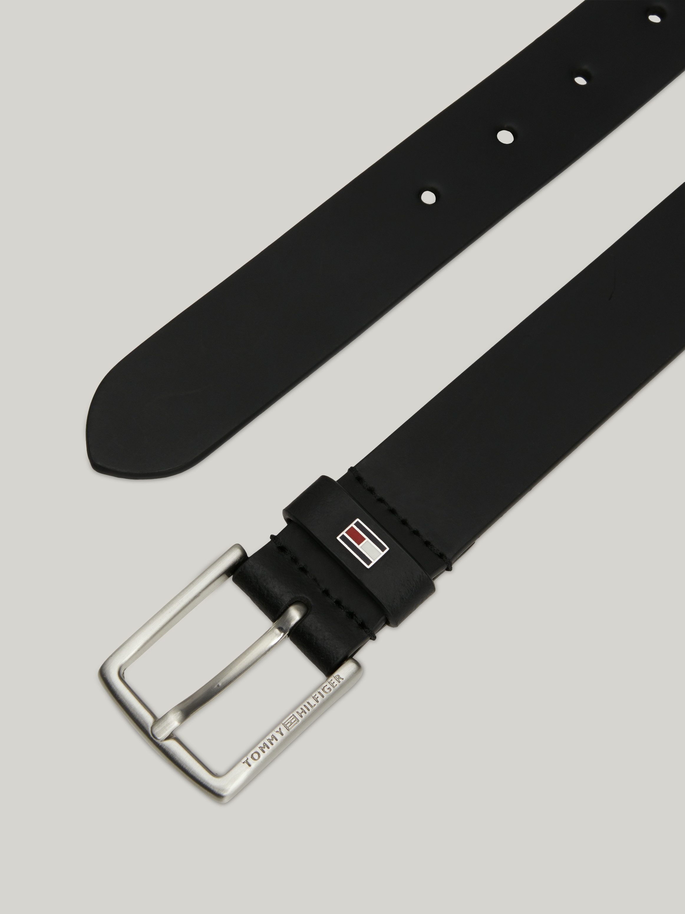 Tommy Hilfiger Leren riem Kids Leather Belt met klassieke metalen gesp
