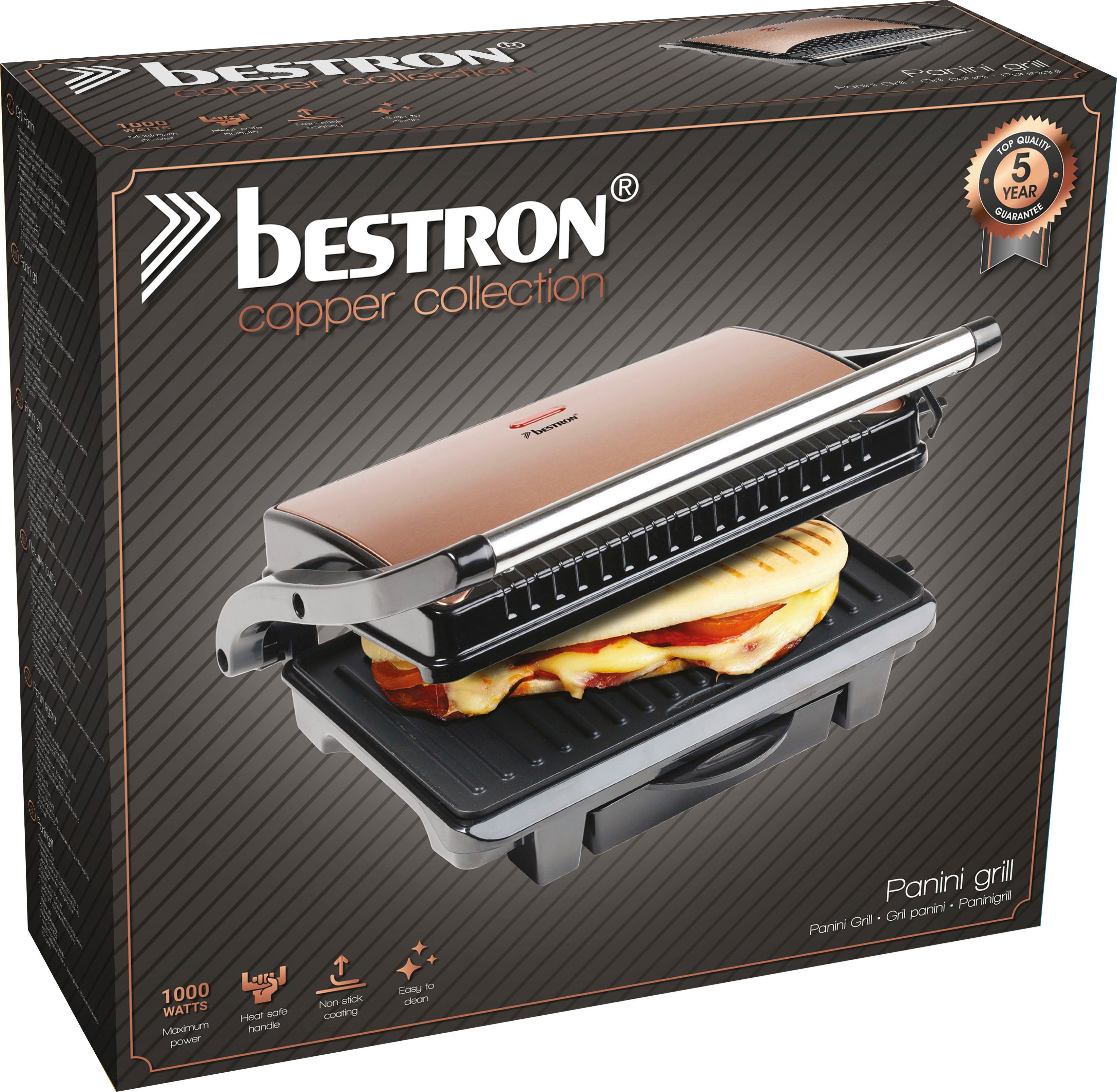 bestron Contactgrill ASW113CO ook als sandwich-/panini-contactgrill inzetbaar