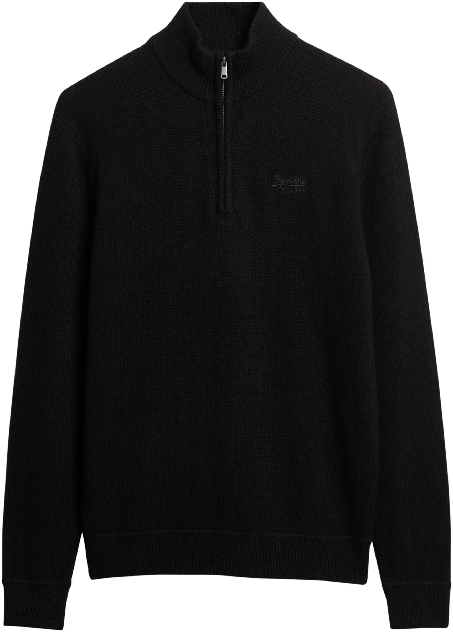Superdry Gebreide trui ESSENTIAL EMB KNIT HALF ZIP