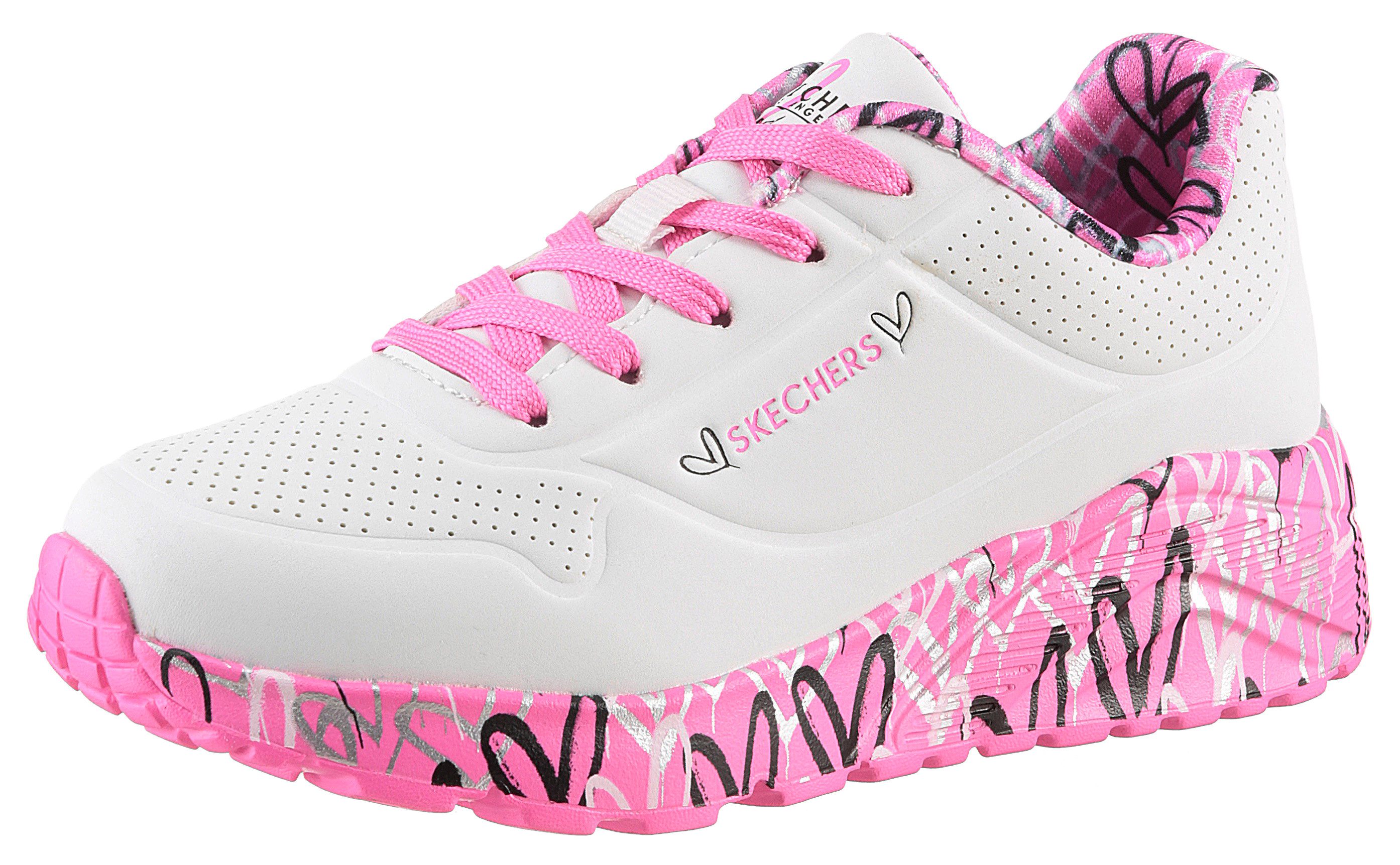 Skechers Sneakers UNO LITE , veterschoen met bedrukte zool, maat sjabloon te downloaden