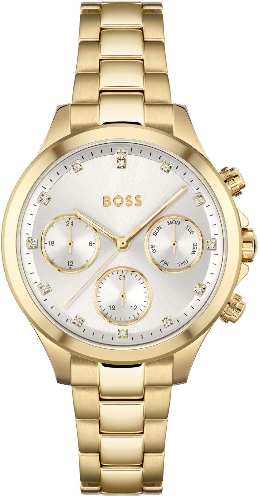 Boss Multifunctioneel horloge HERA Quartz horloge, dameshorloge, armbanduhr, datum, roestvrijstalen band
