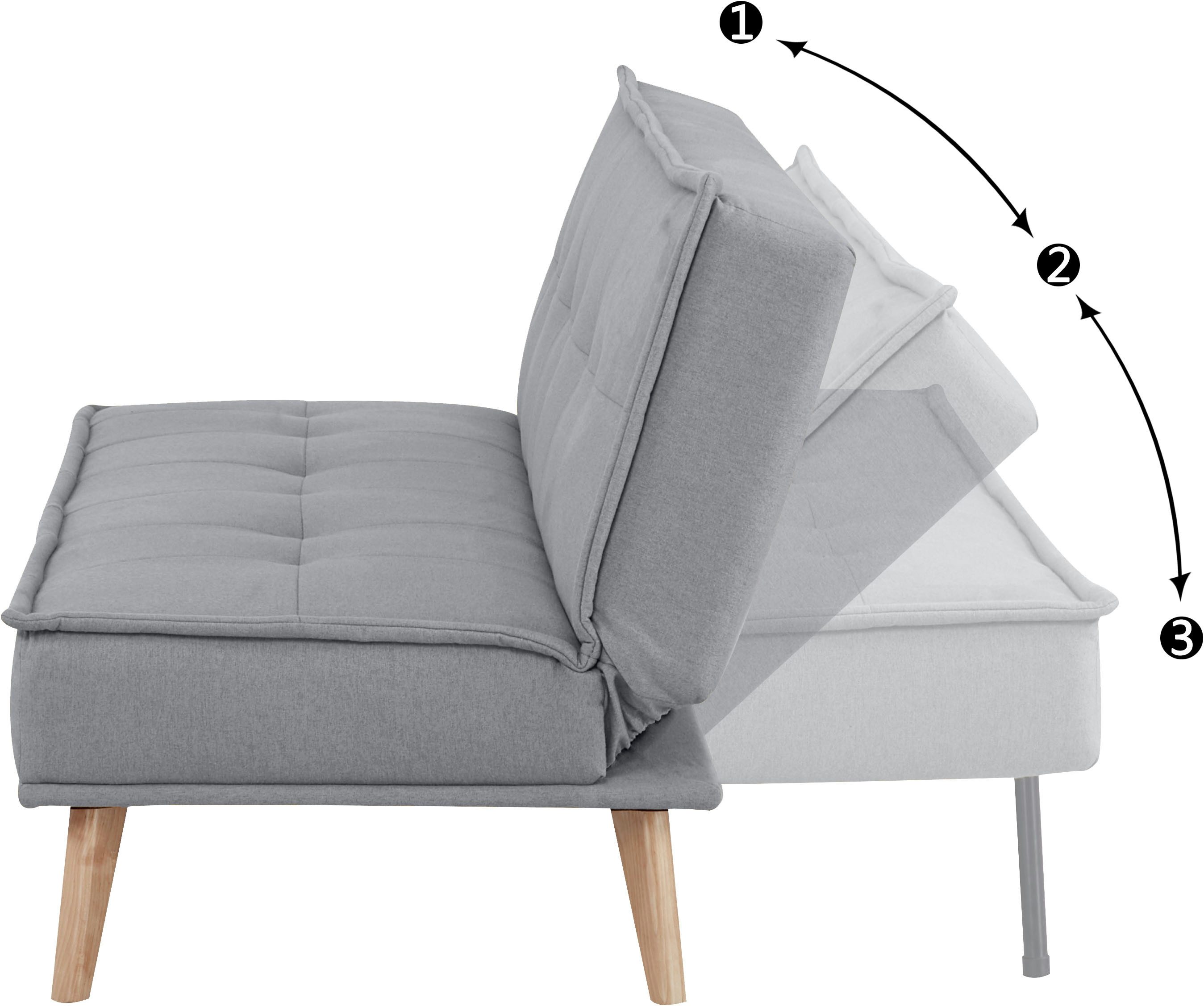 INOSIGN Slaapbank MENDOTA, 181 cm, 3-zits met slaapfunctie,