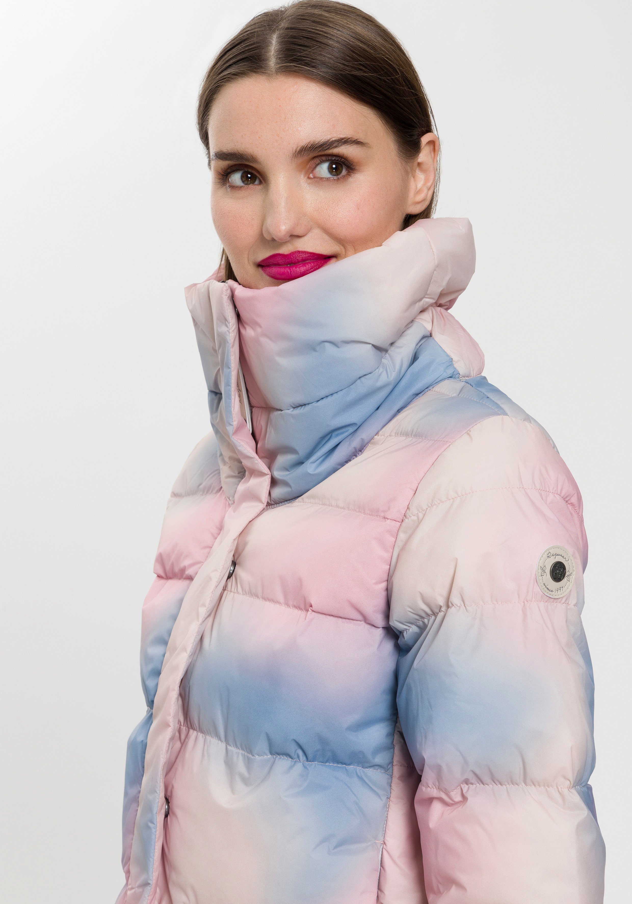 Ragwear Gewatteerde jas LUNIS OMBRE in veelkleurig batik design