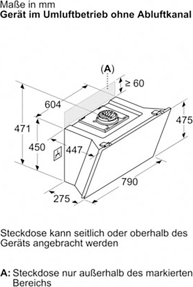 SIEMENS Schuine wandkap LC81KAN20