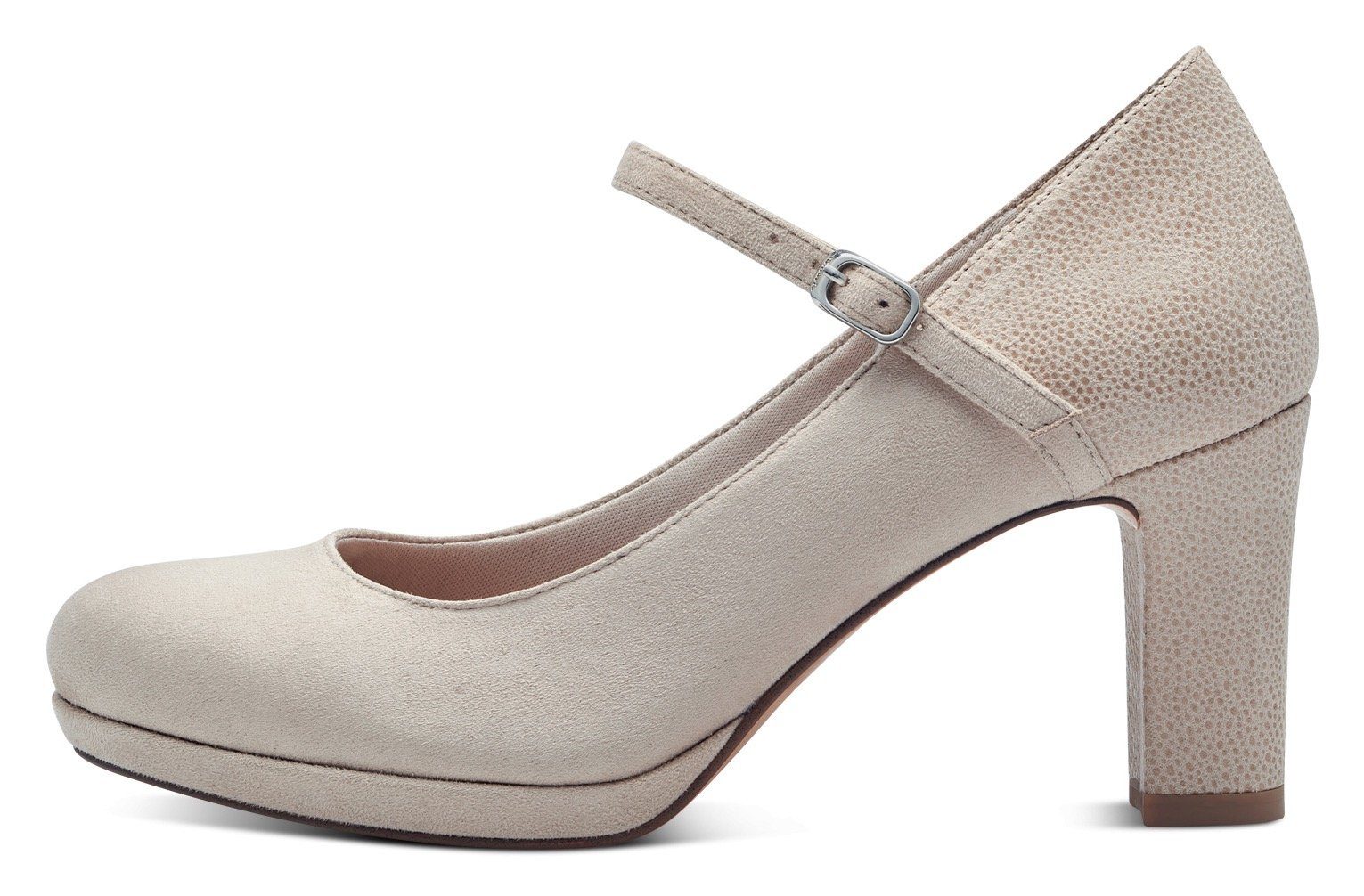 Tamaris Gesppumps met metallic applicatie op de hiel en hak