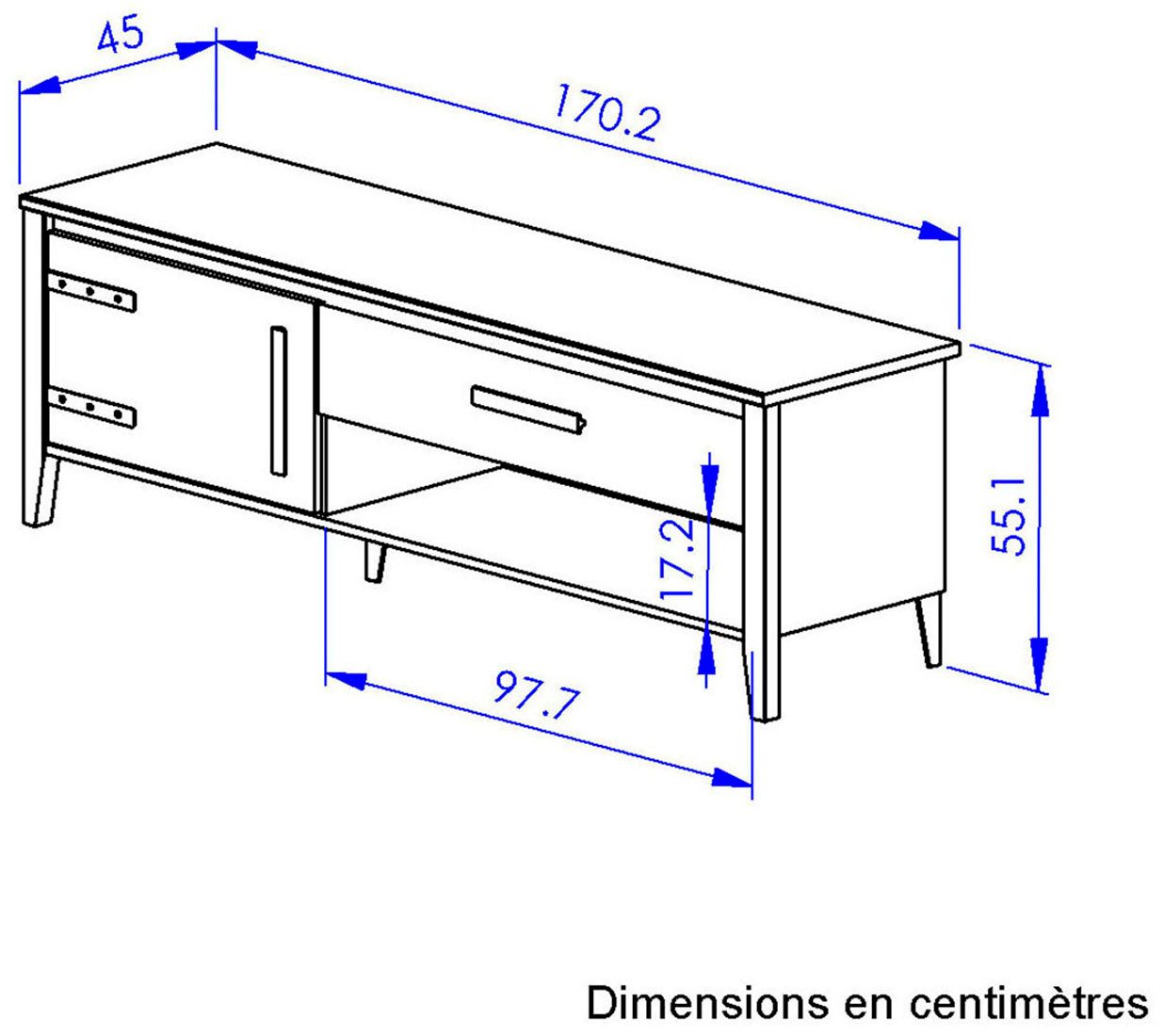 Gami Tv-meubel CORK 1 deur en 1 lade