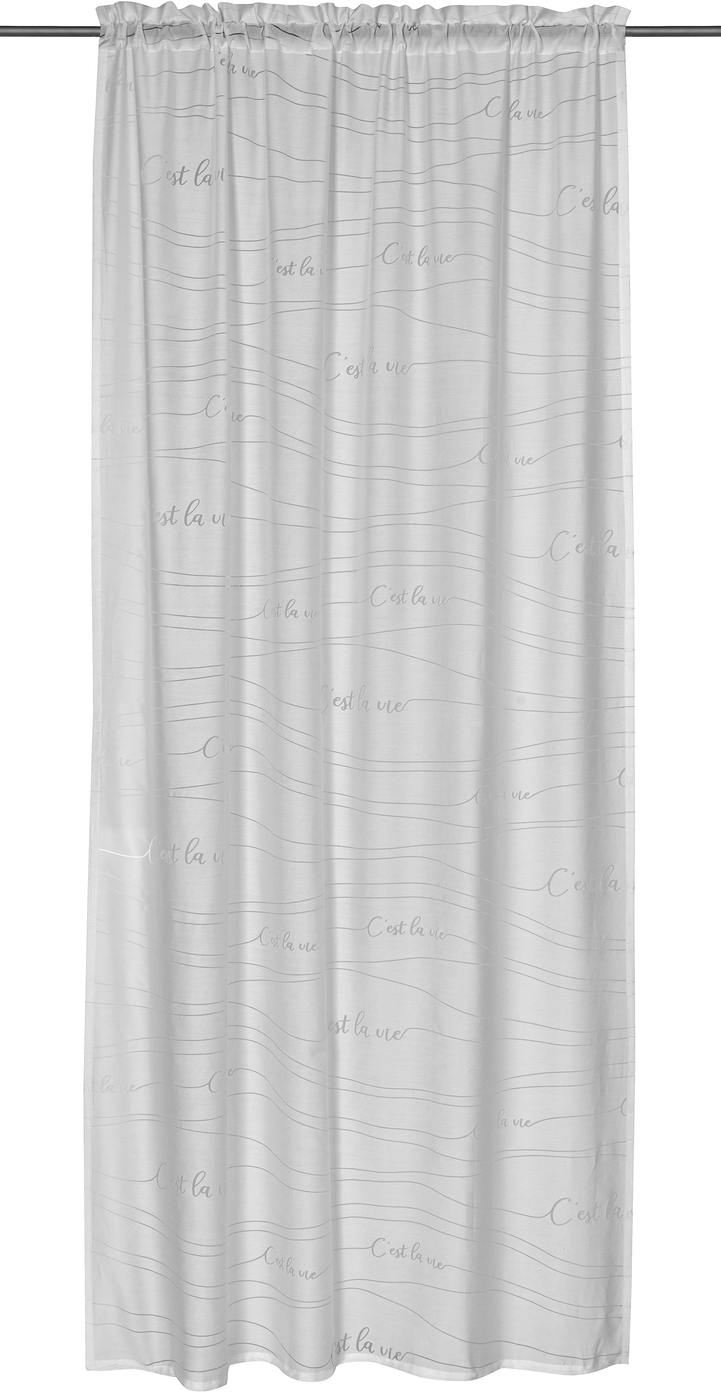 freundin Home Collection Gordijn FD Cest la Vie 00 Trekkoord, 255x140 cm (1 stuk)