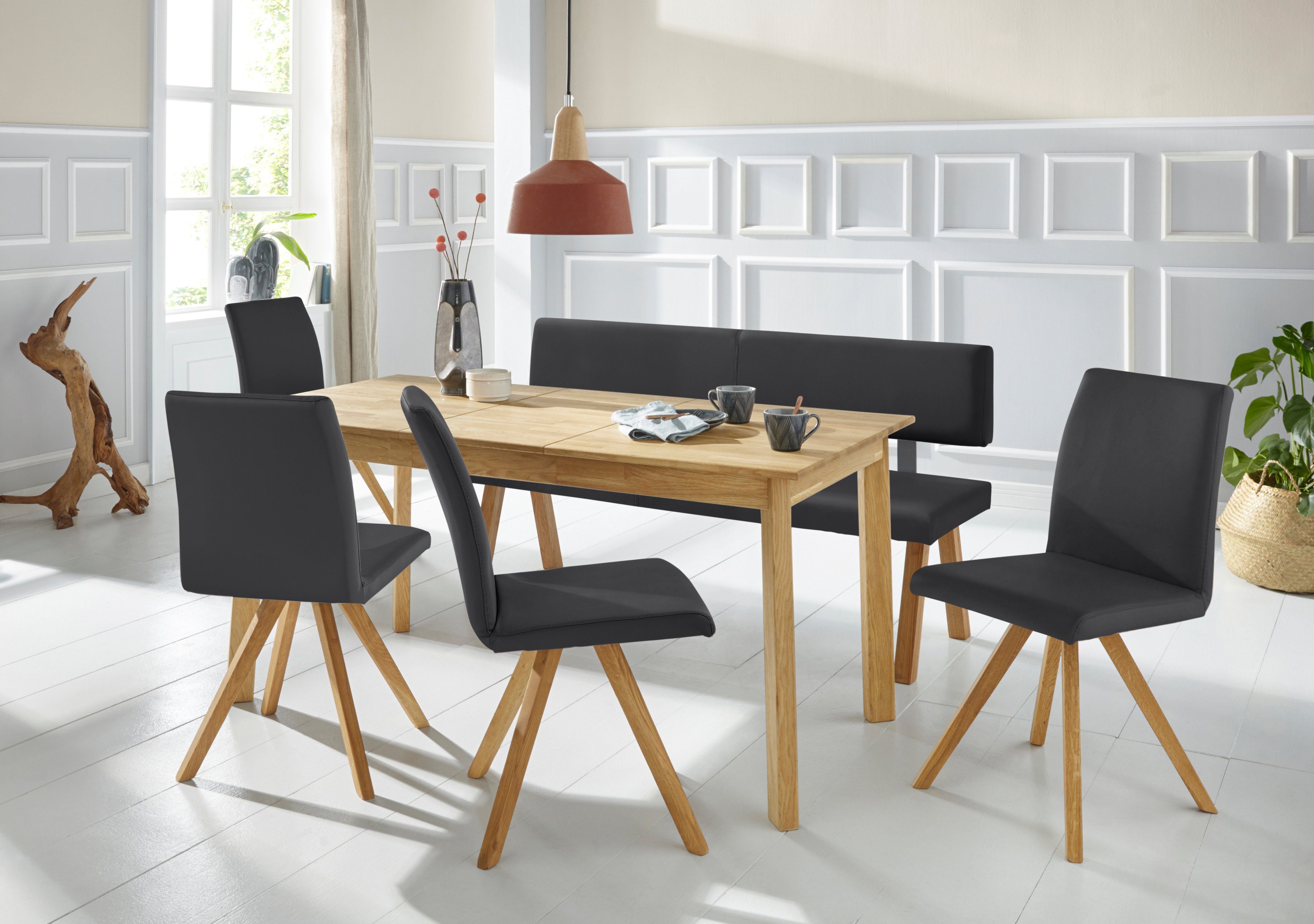 Home affaire Bank Mobilar rio met rugleuning en van massief hout