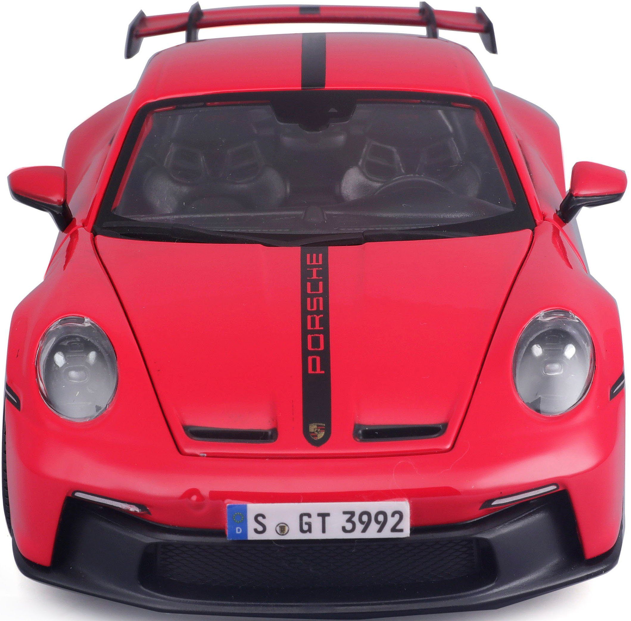 Maisto® Auto op schaal Porsche 911 GT3, '23, rood met strepen