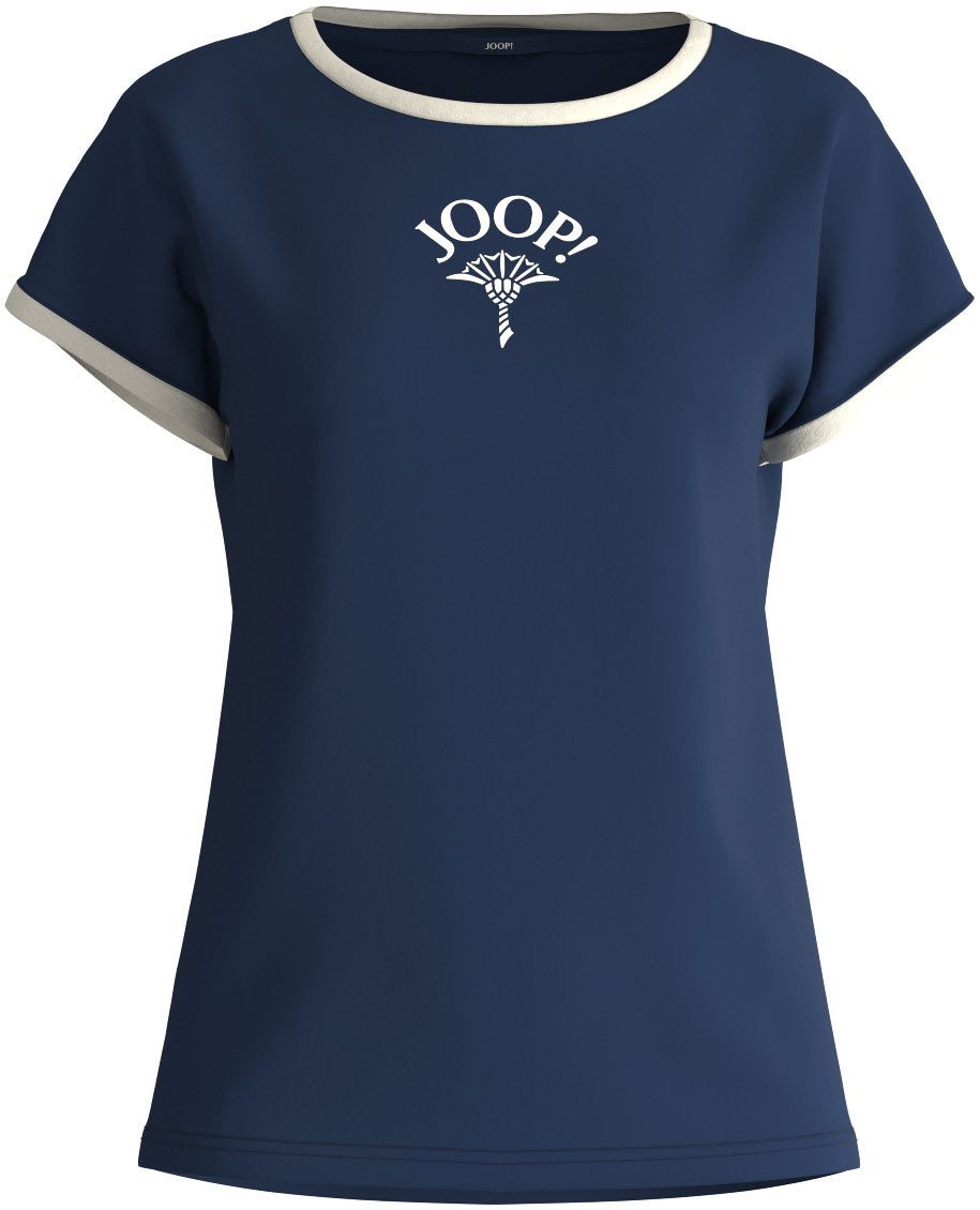 JOOP! T-shirt Move met contrasterende ronde halsopening