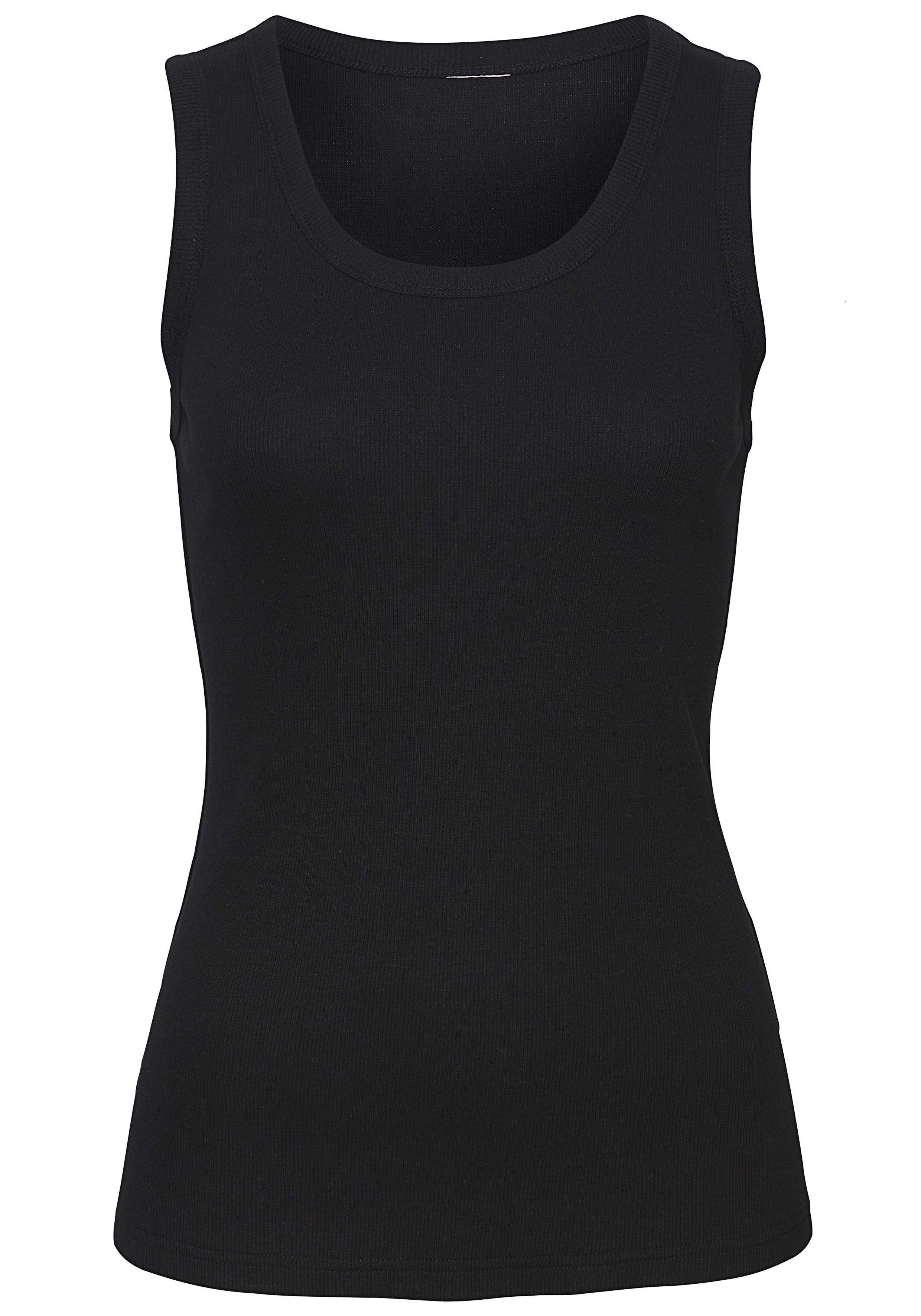 Vivance Tanktop Van zachte rib jersey van zachte katoen-rib kwaliteit (2-delig Set van 2)