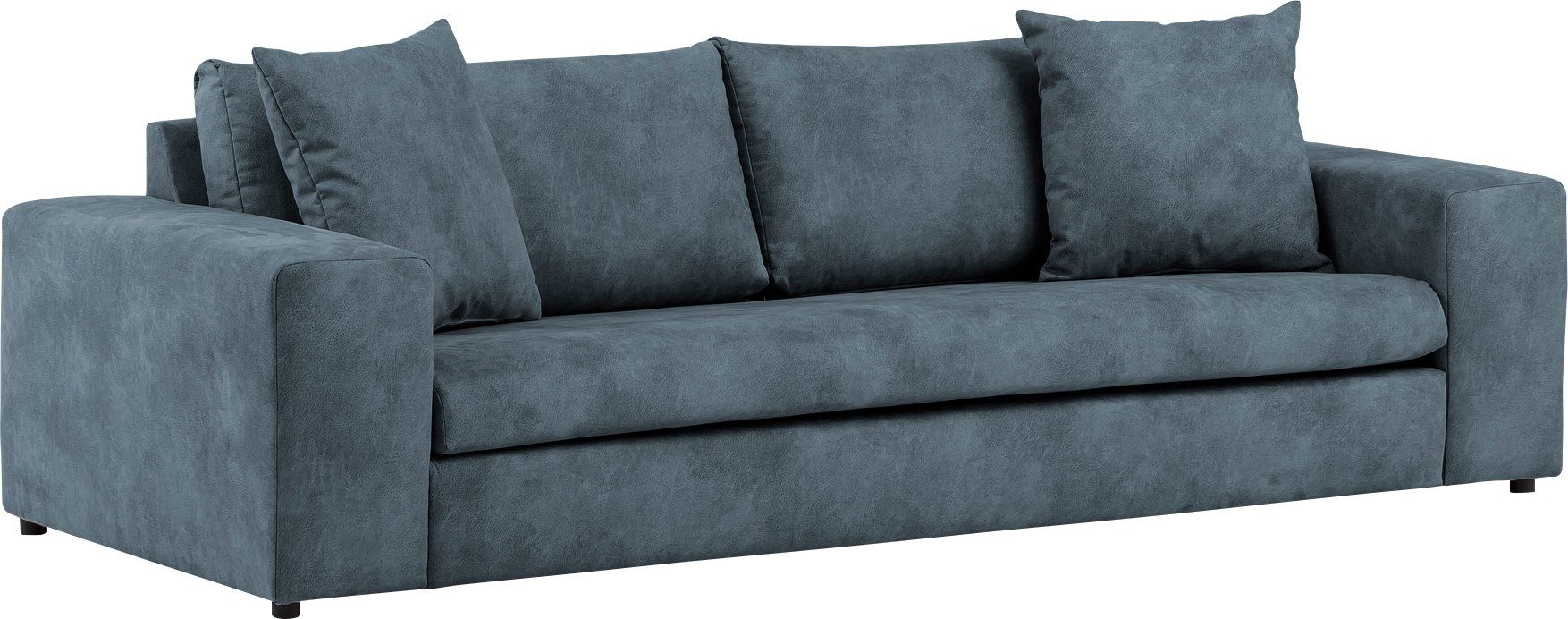 andas 3-zitsbank SLEETLAND XXL in fluweel of vintage lederlook