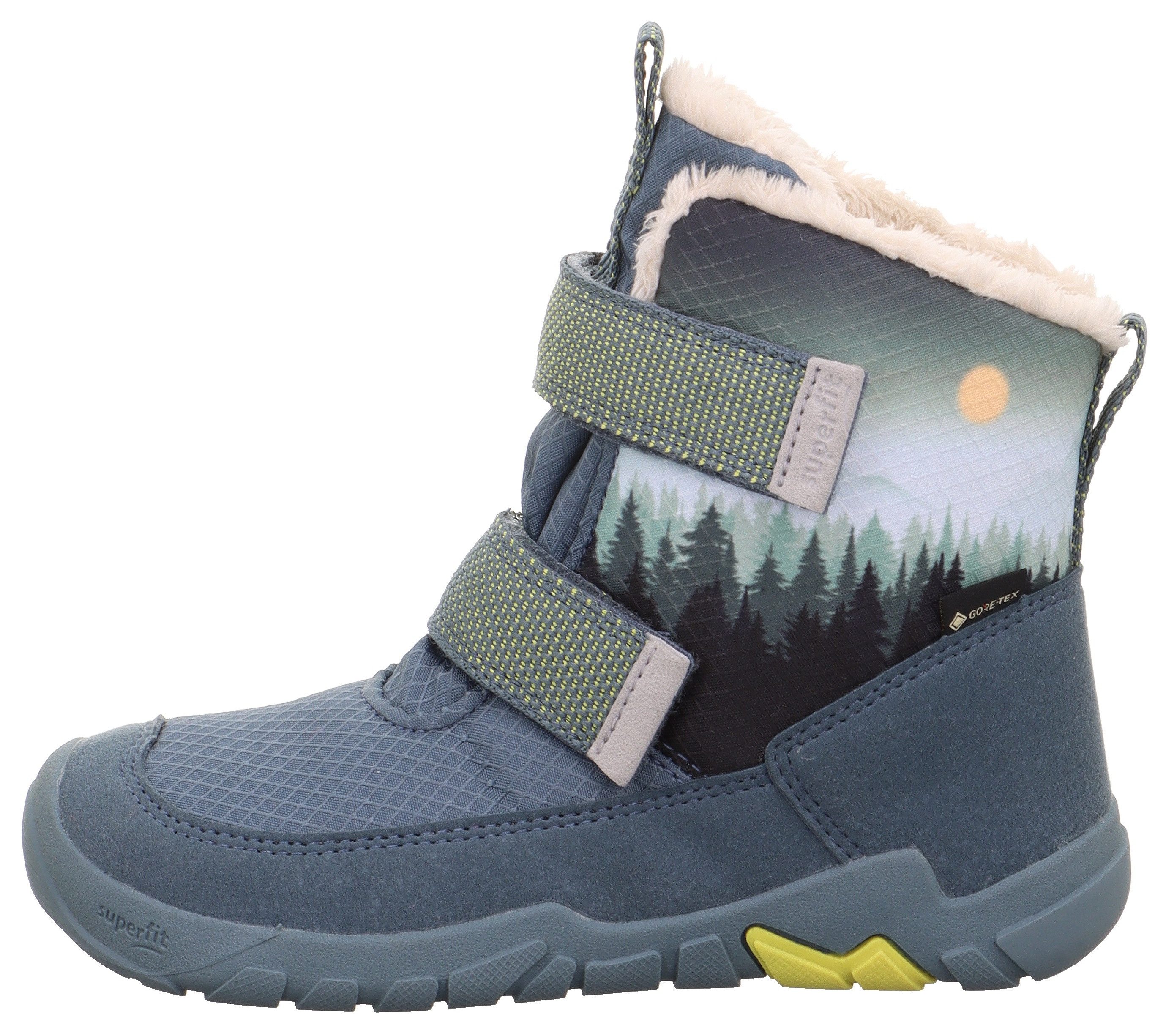 Superfit Winterlaarzen TRACE WMS: mittel Blote voet schoen, klittenbandschoen, winterlaars met digitale print