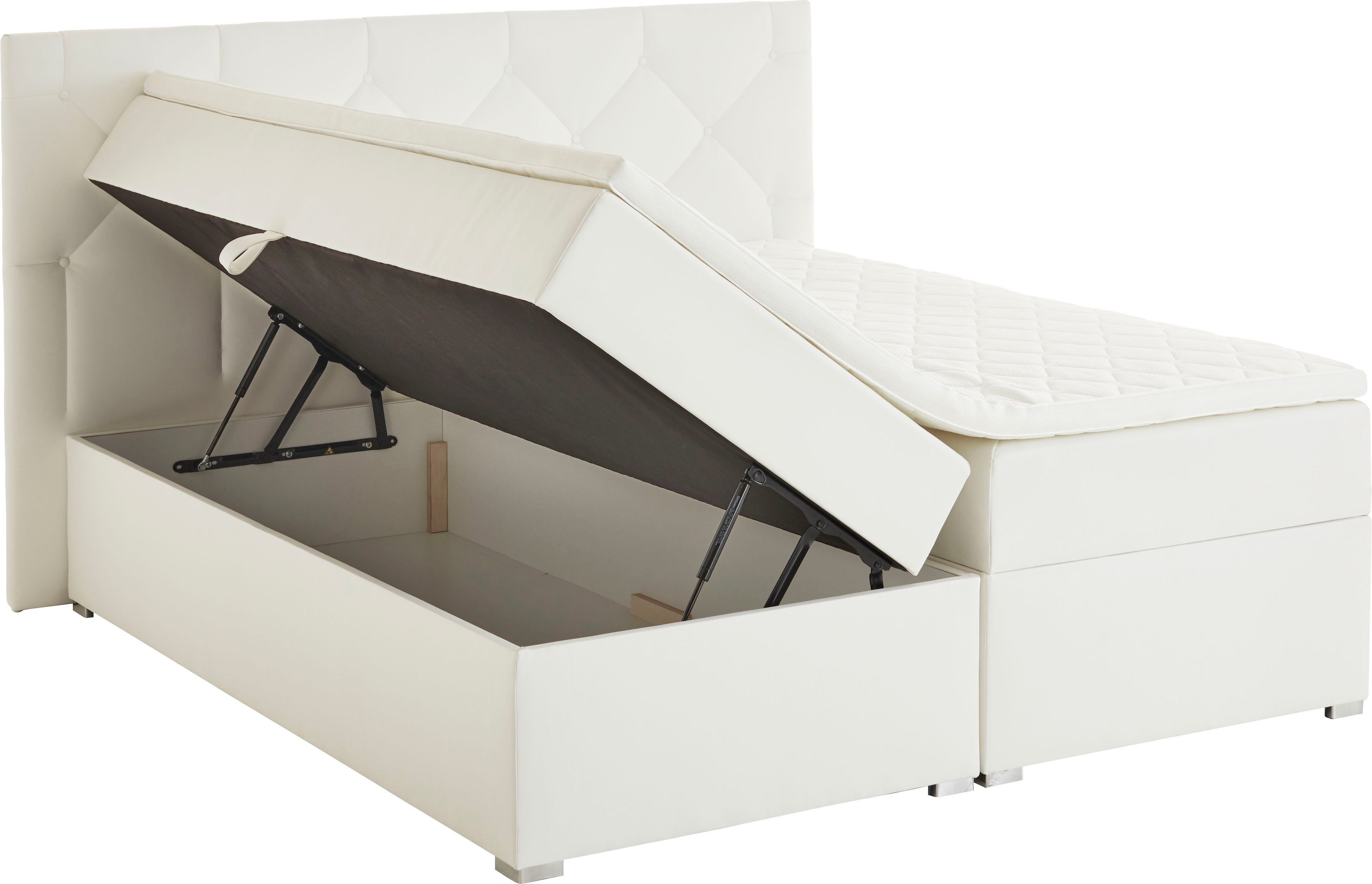 ATLANTIC home collection Boxspring Meike met xxl bedstee en topper