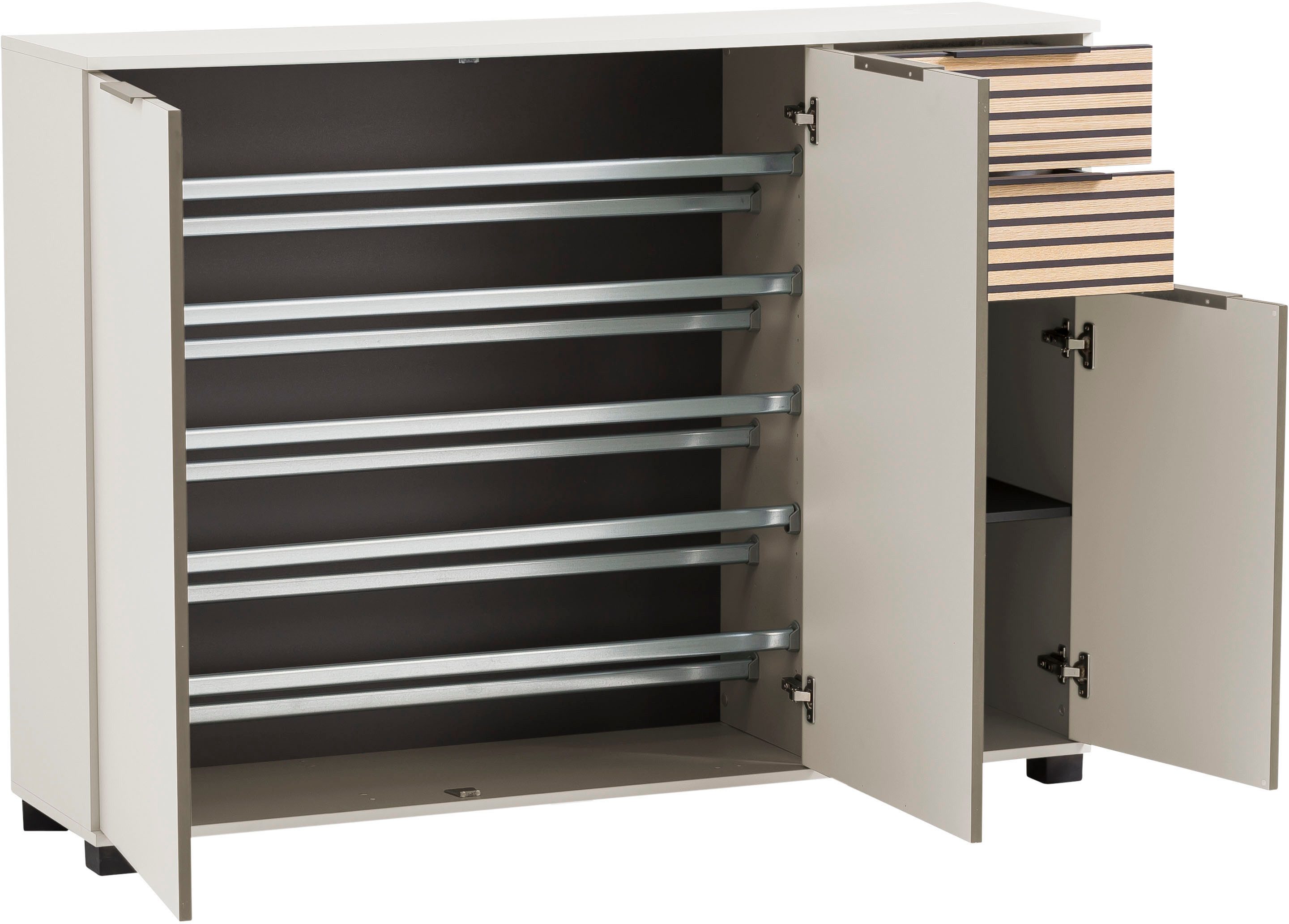 Schildmeyer Schoenenkast Alexa, breedte 141 cm, front met akoestische print