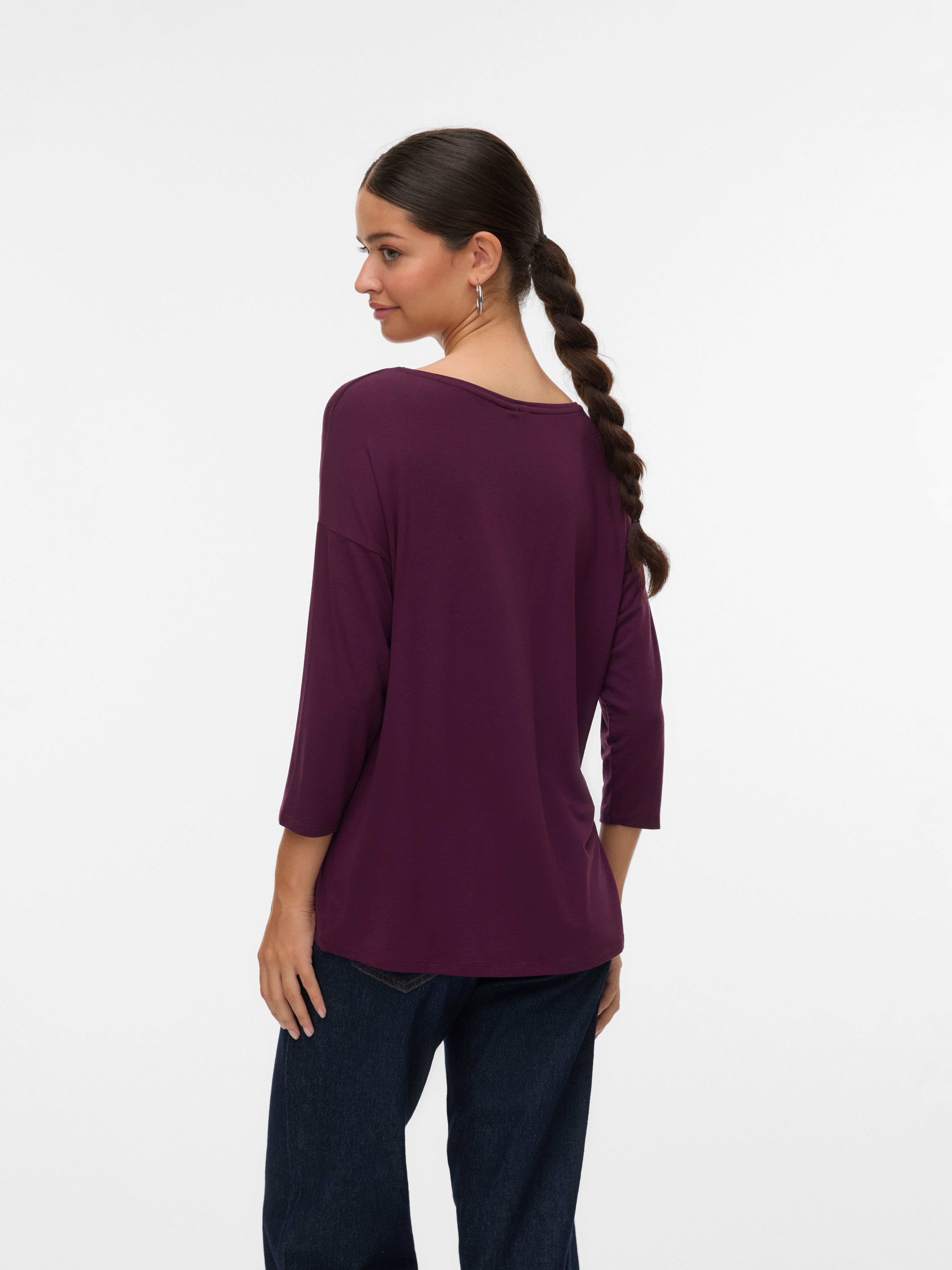 Vero Moda Shirt met 3/4 mouwen VMAVA 3/4 TOP JRS GA NOOS