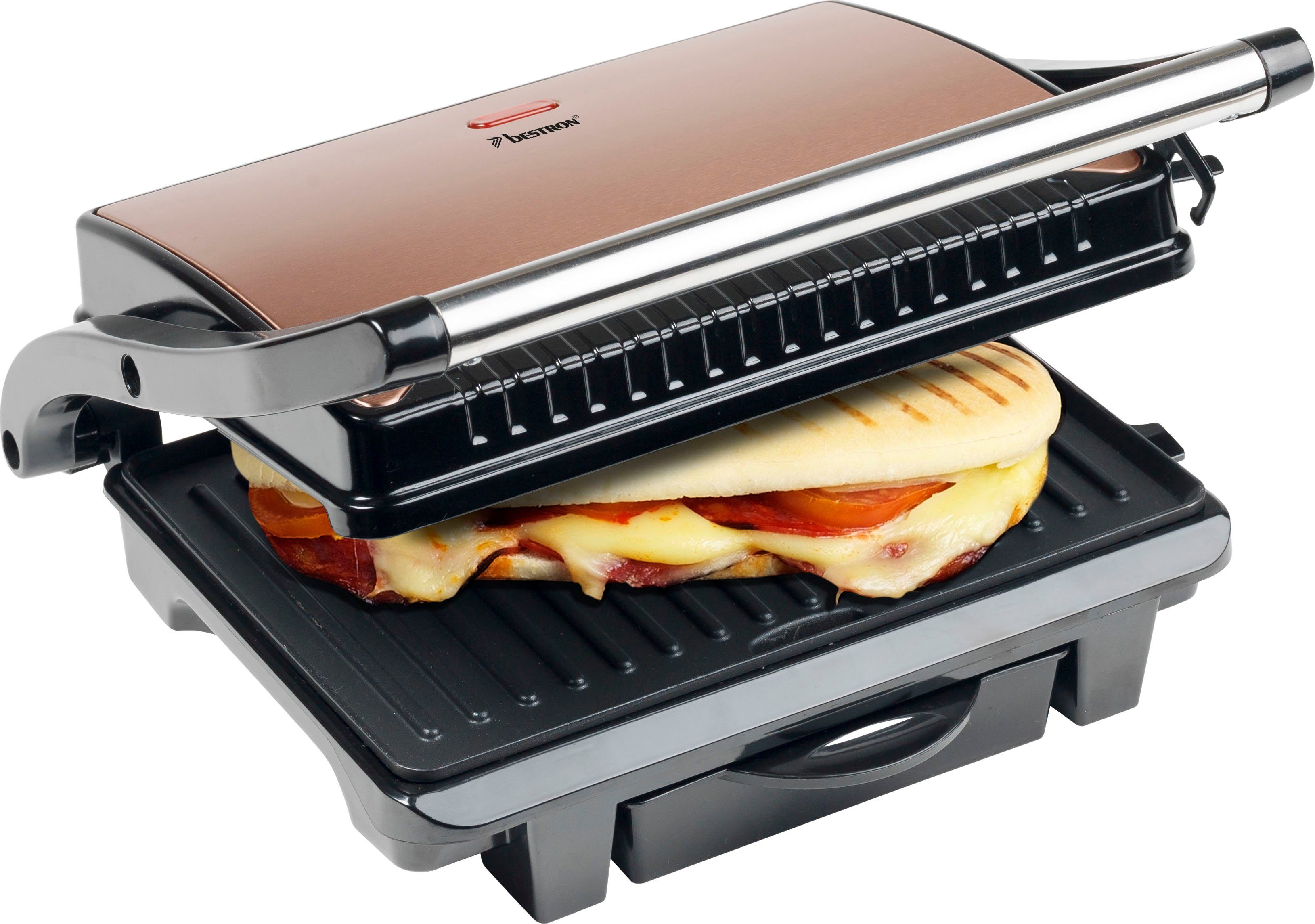 bestron Contactgrill ASW113CO ook als sandwich-/panini-contactgrill inzetbaar