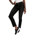 mac rechte jeans melanie wave-glam stras en borduurwerk op de achterzakken zwart