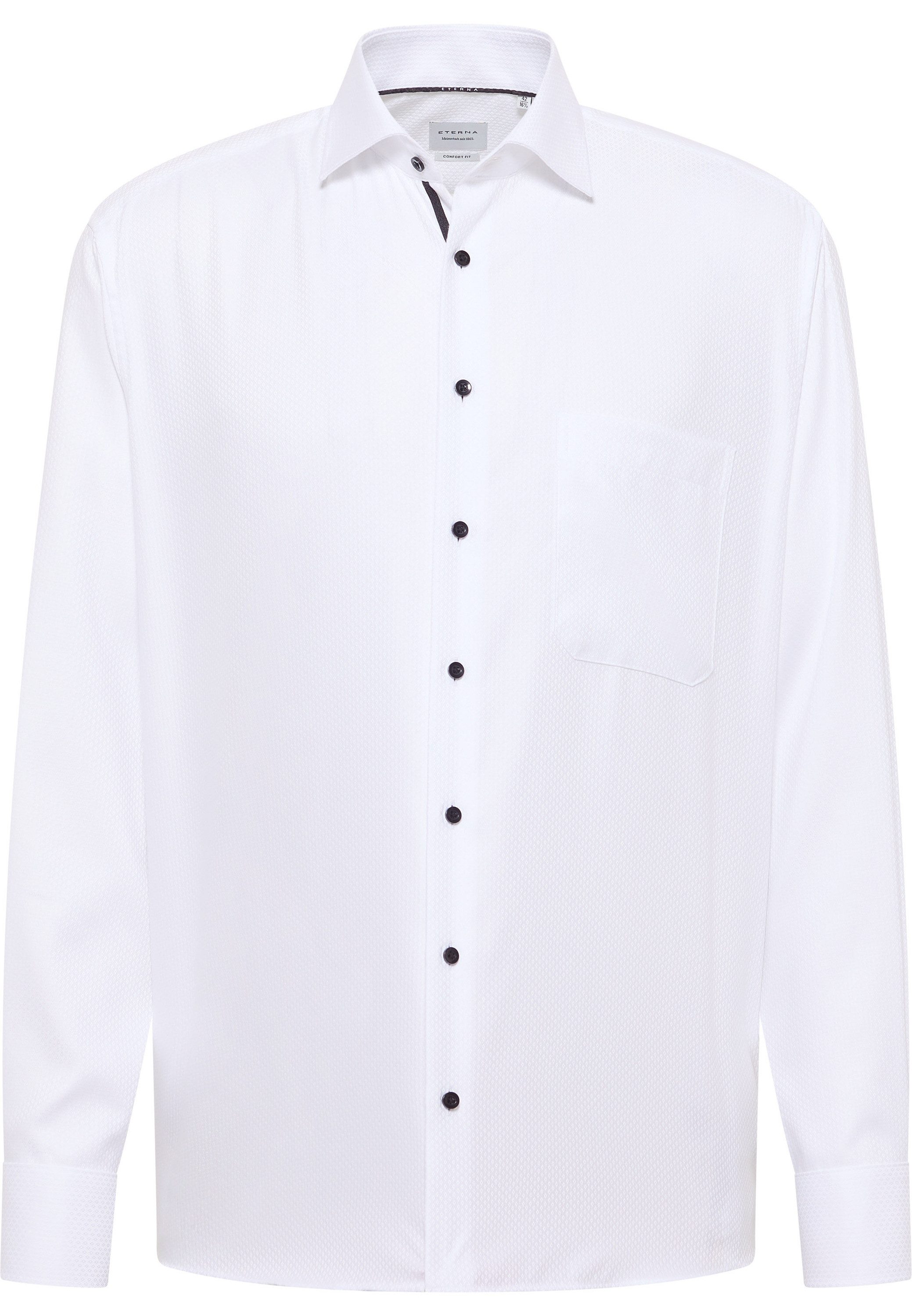 Eterna Overhemd met lange mouwen Comfort fit NON IRON (strijkvrij)