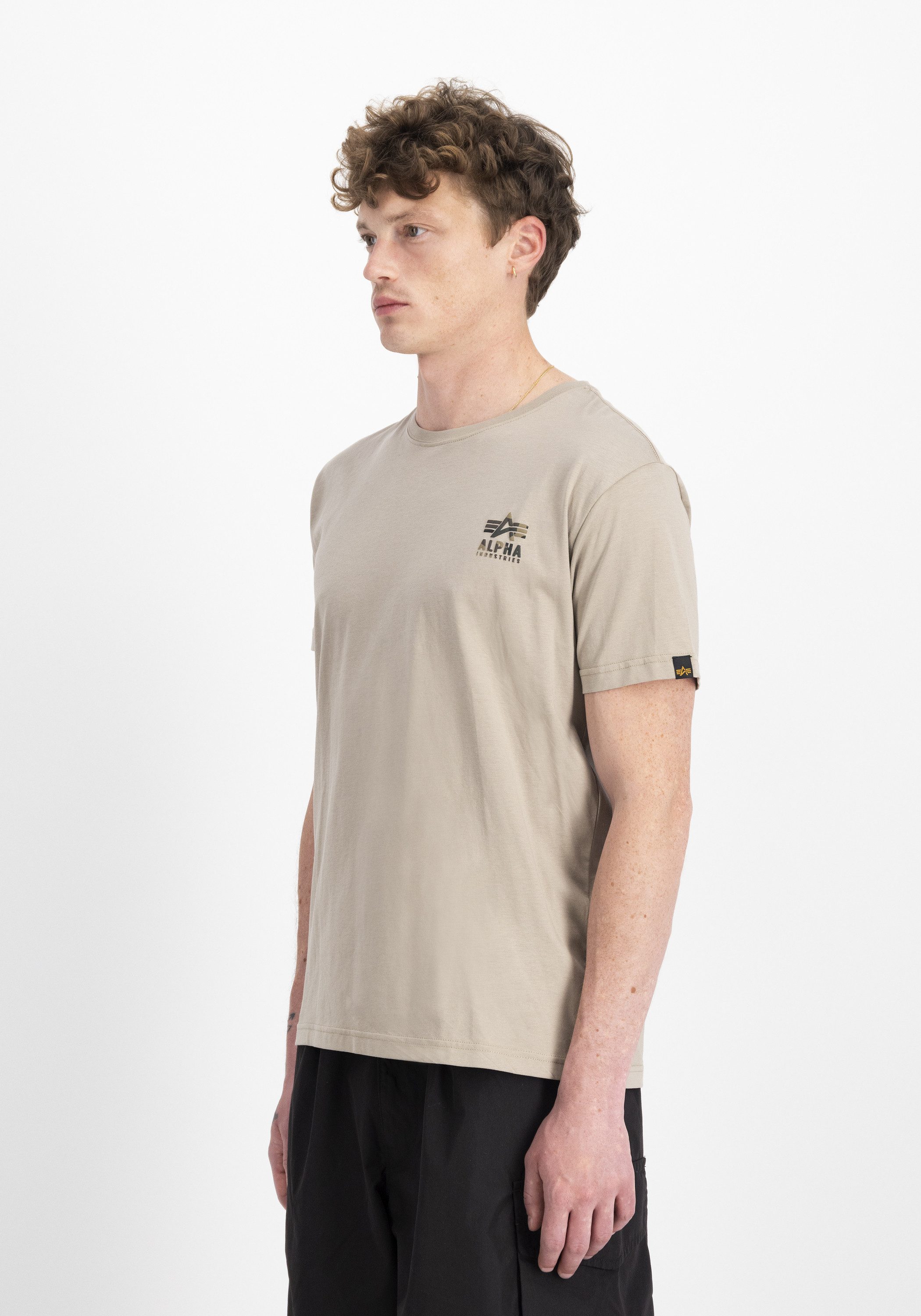 Alpha Industries T-shirt Camo Logo Puff Print Backprint T-Shirt